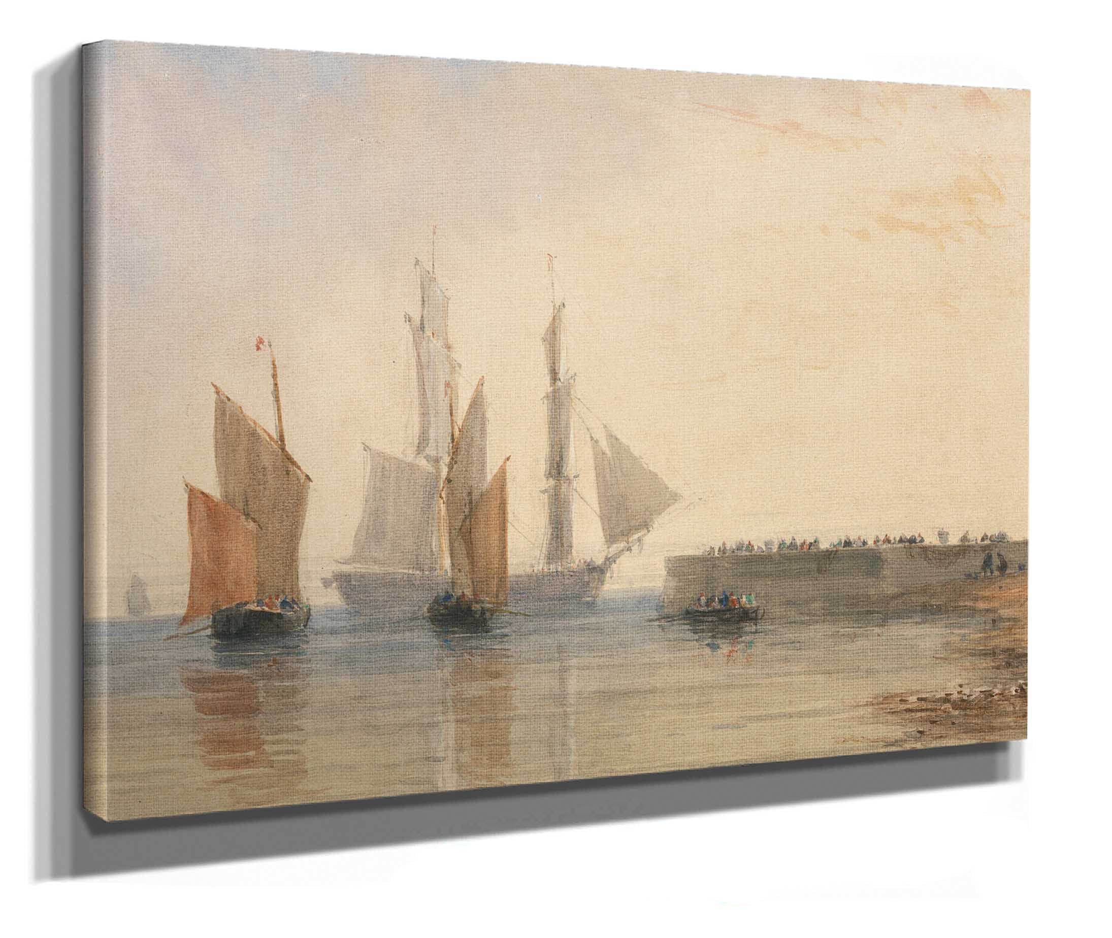 Entrance To Calais Harbour by David Cox - Image 2