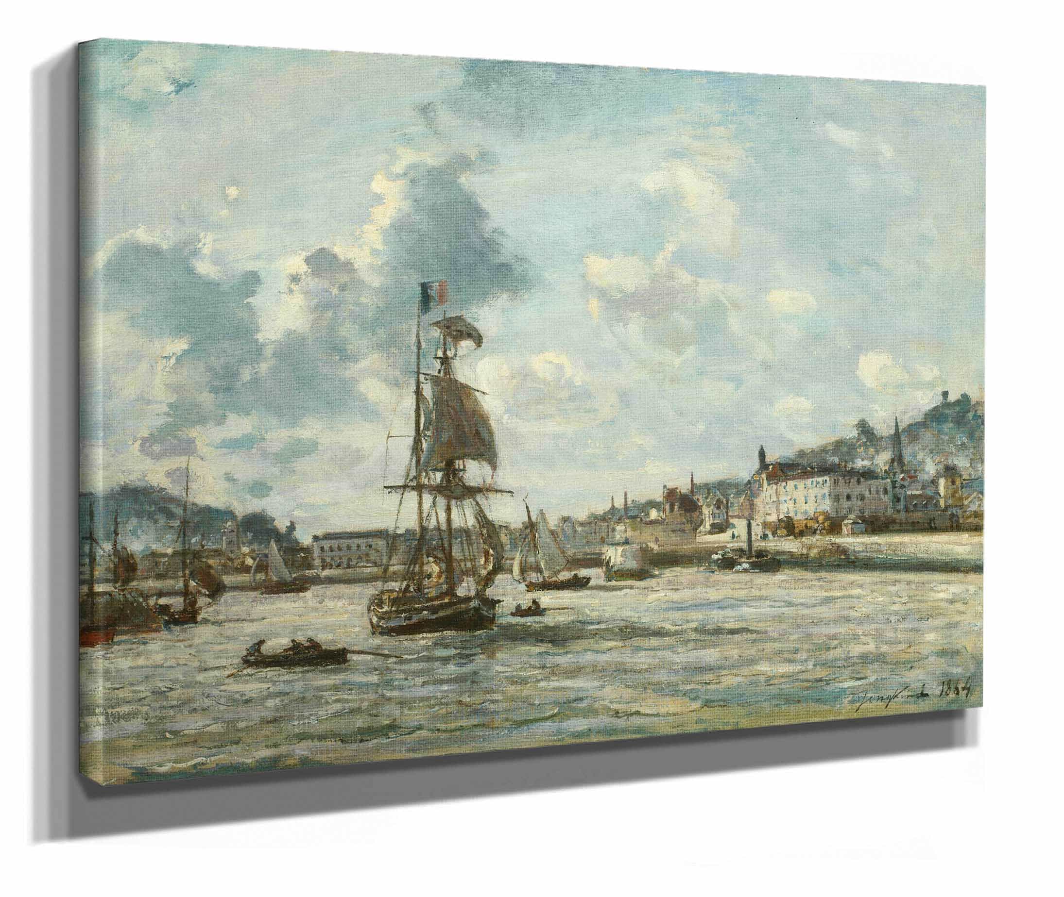 Entrance To The Port Of Honfleur by Johan Barthold Jongkind - Image 2