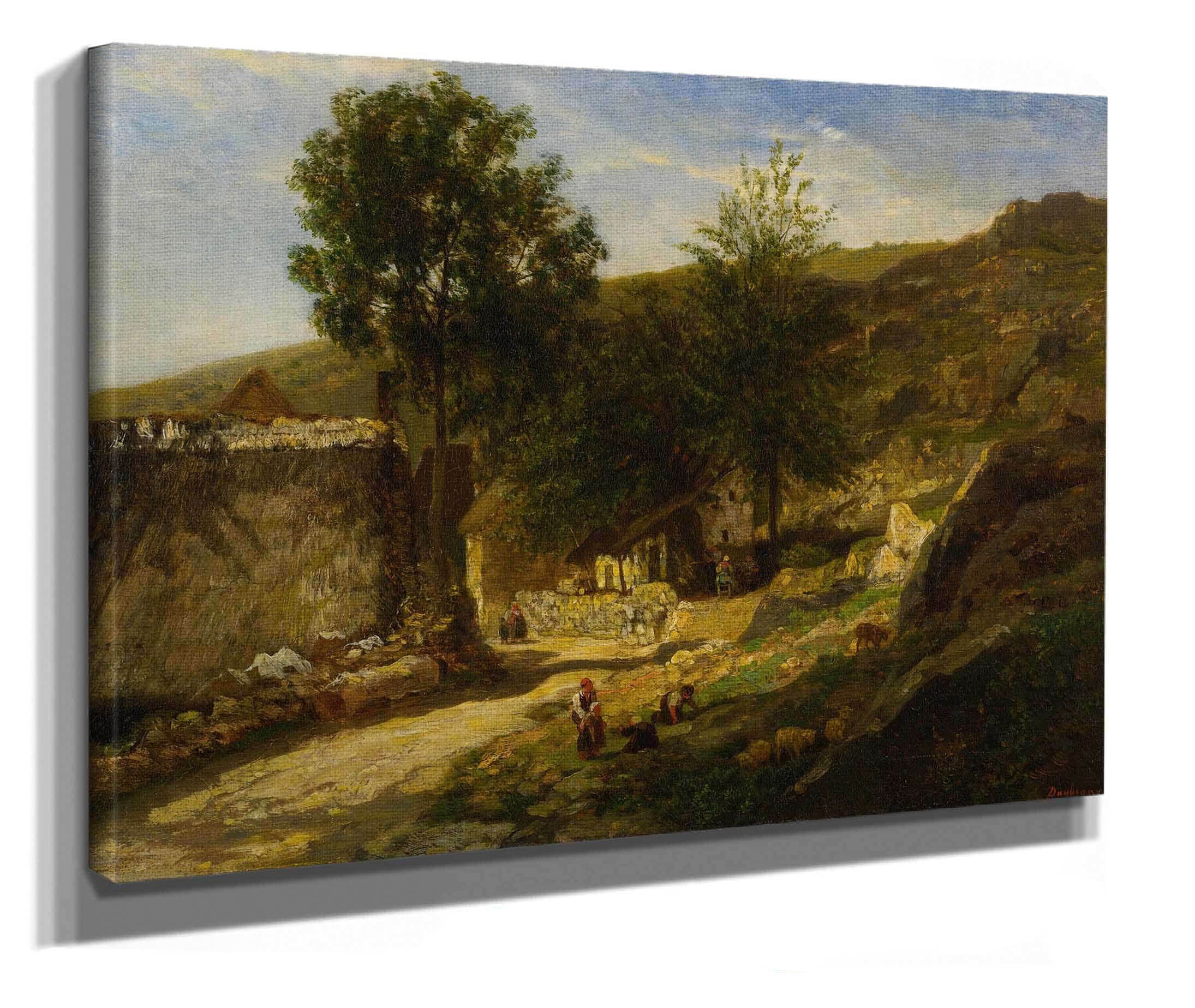 Entrance To The Village by Charles Francois Daubigny - Image 2