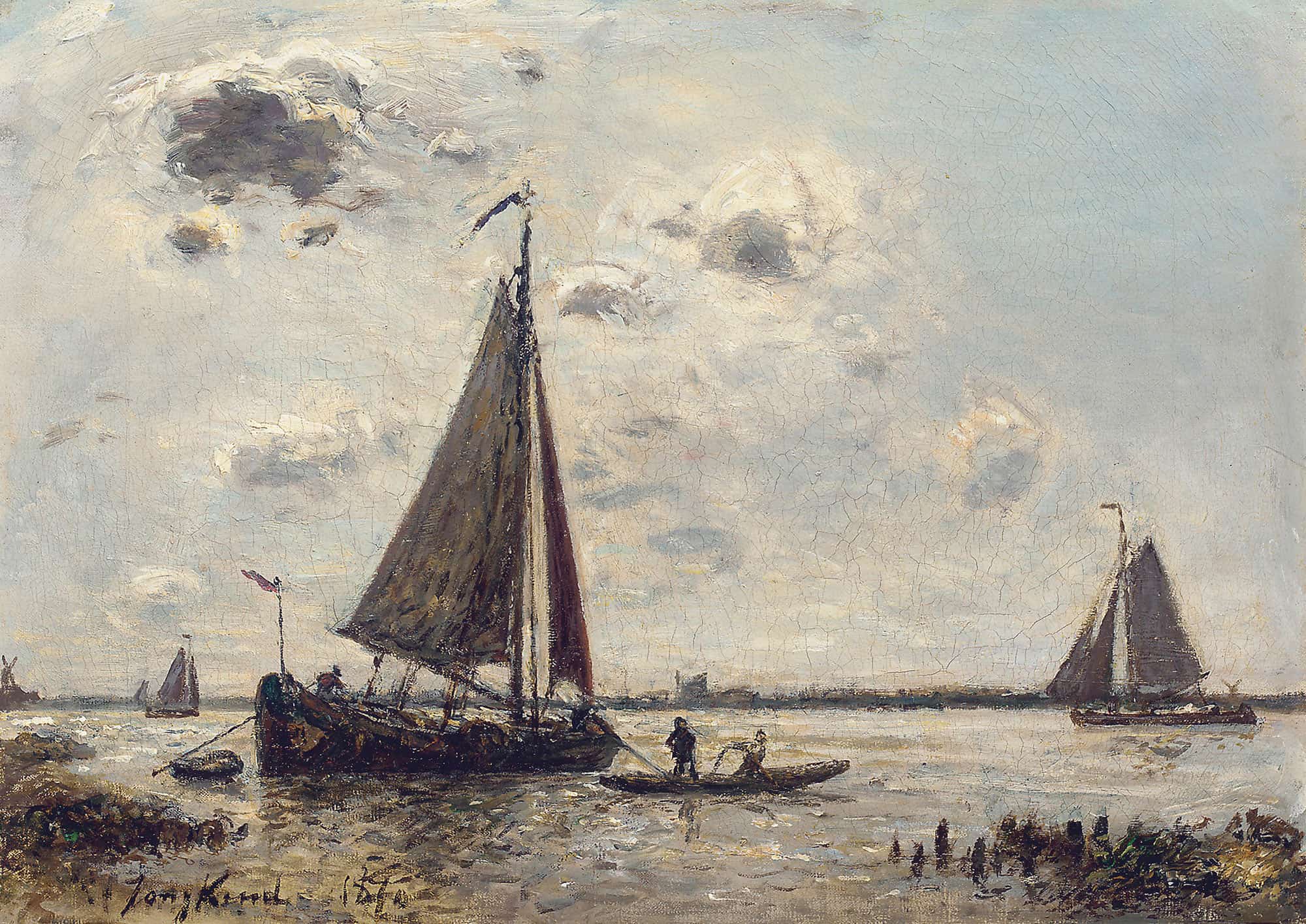Environs De Dordrecht by Johan Barthold Jongkind