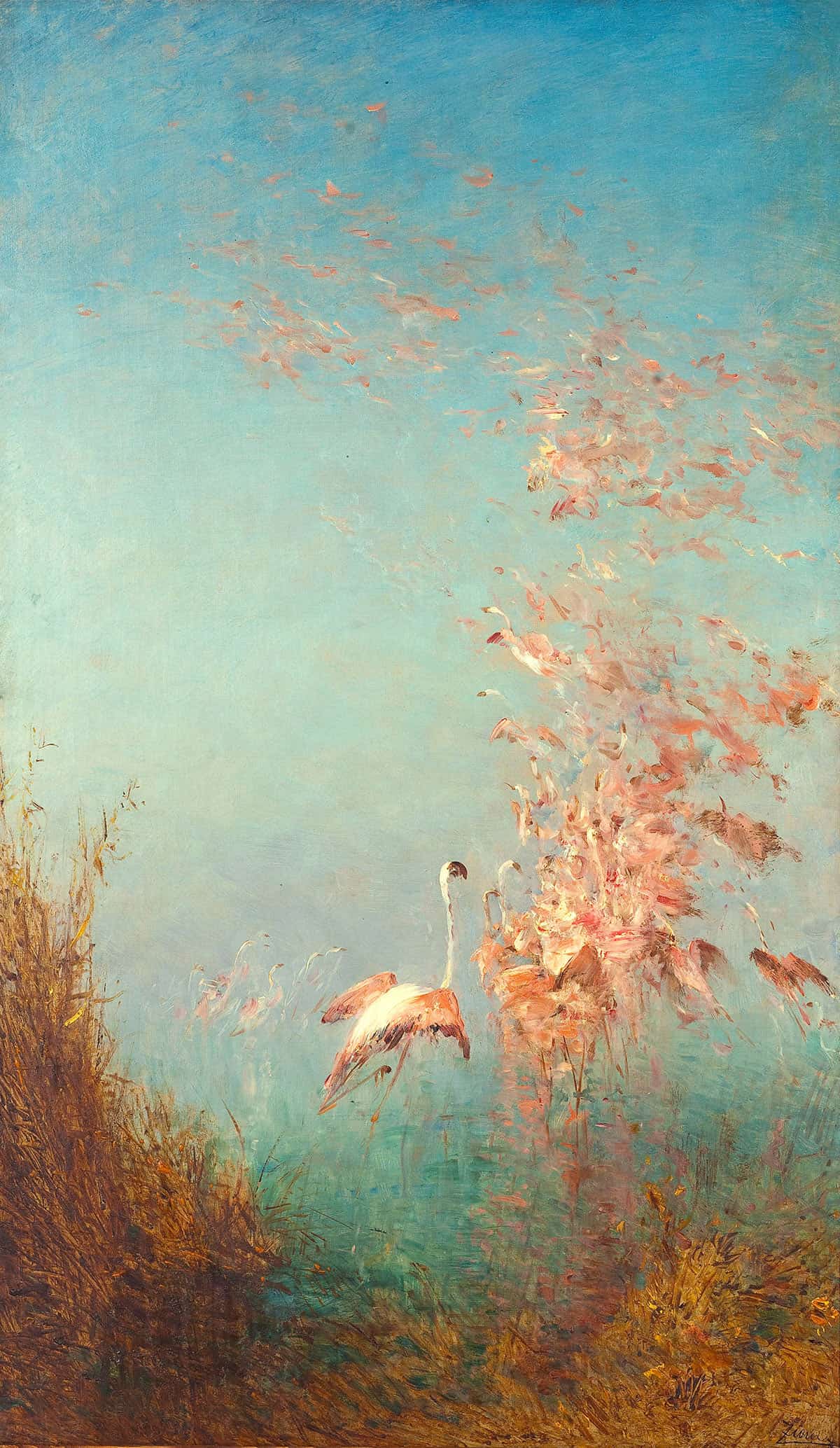 Envol De Flamants Roses Etang De Vaccares by Felix Ziem - Image 3