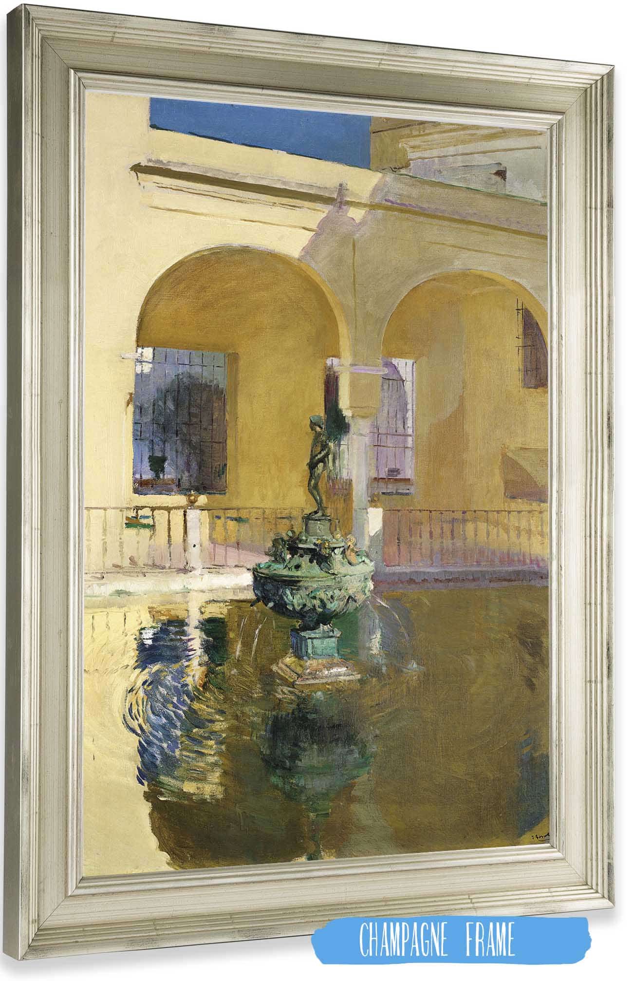 Estanque De Charles V Alcazar Seville by Joaquin Sorolla