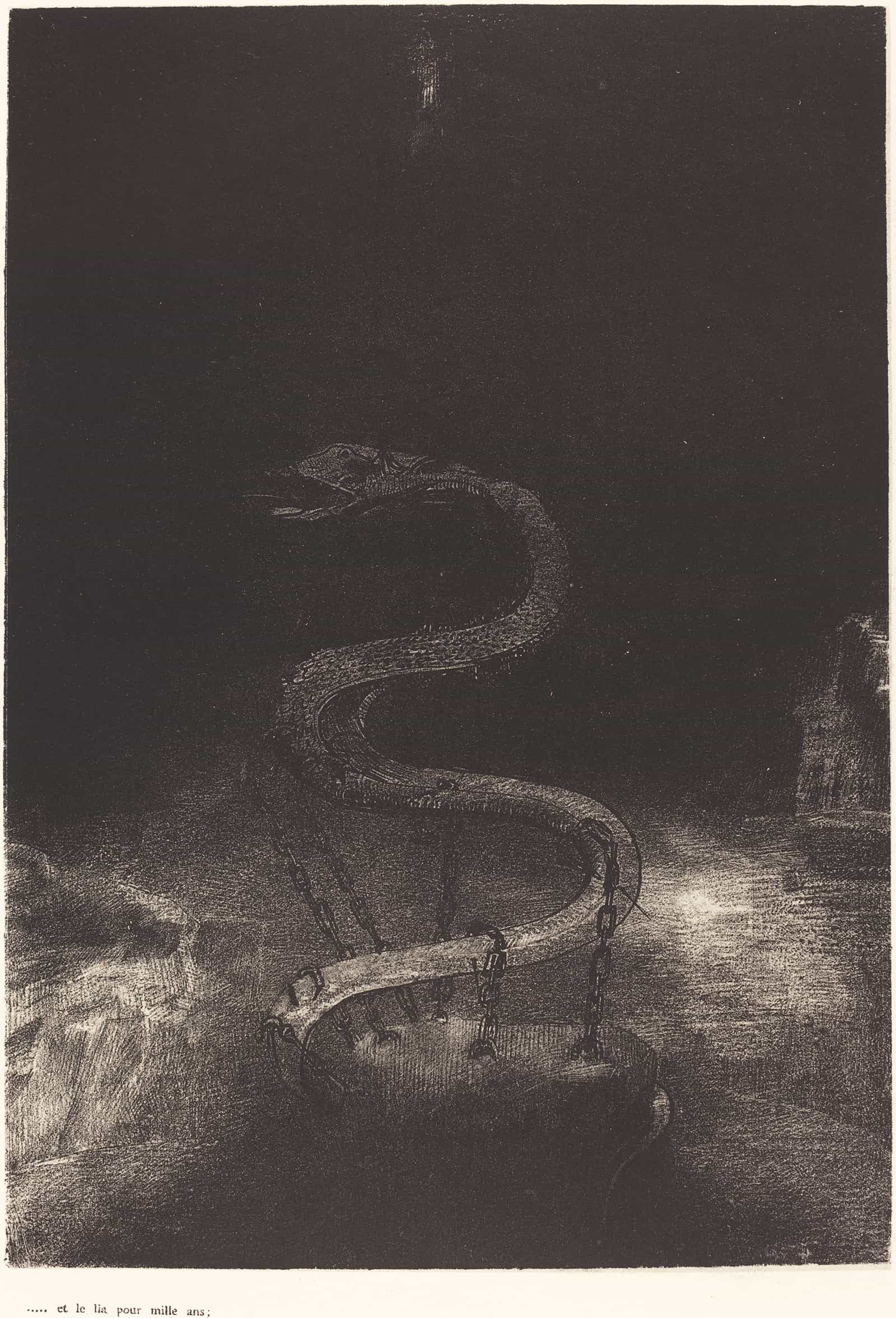Et Le Lia Pour Mille Ans And Bound Him A Thousand Years by Odilon Redon