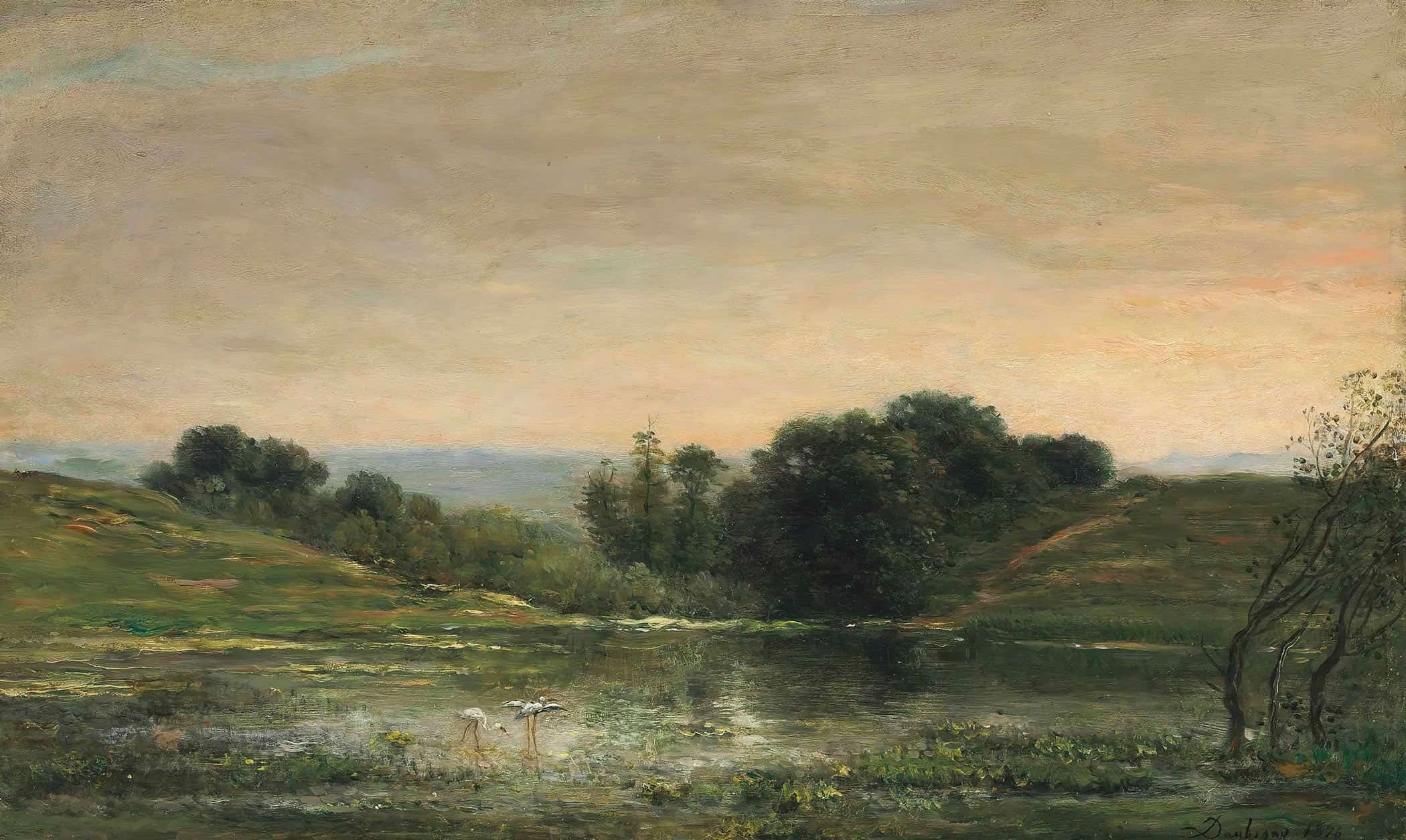 Etang De Gillieu Dauphine Solitude by Charles Francois Daubigny - Image 2