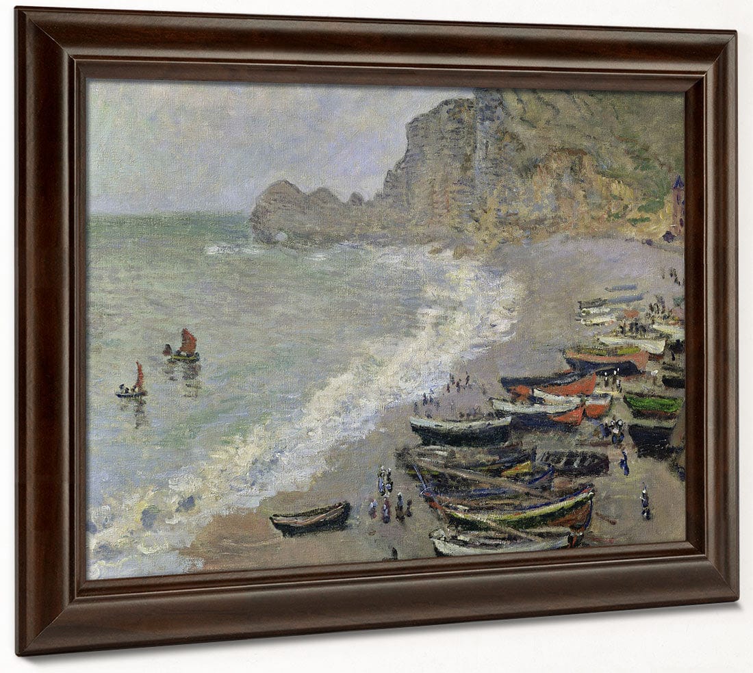 Etretat, Beach And The Porte D'amont By Claude Monet - Image 4