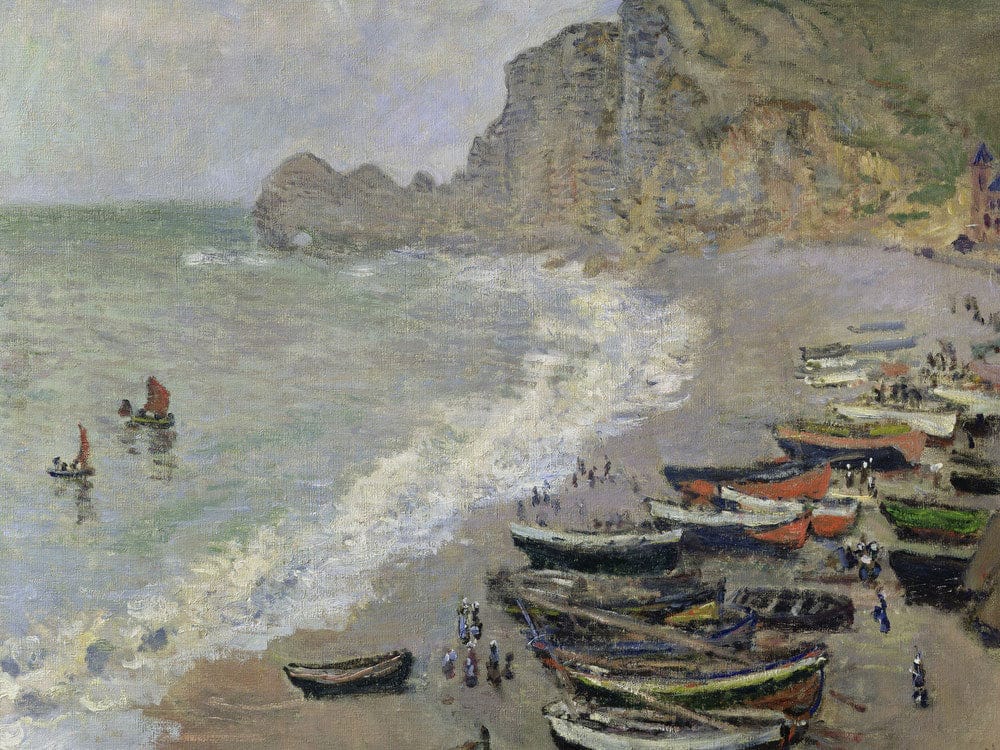 Etretat, Beach And The Porte D'amont By Claude Monet - Image 5