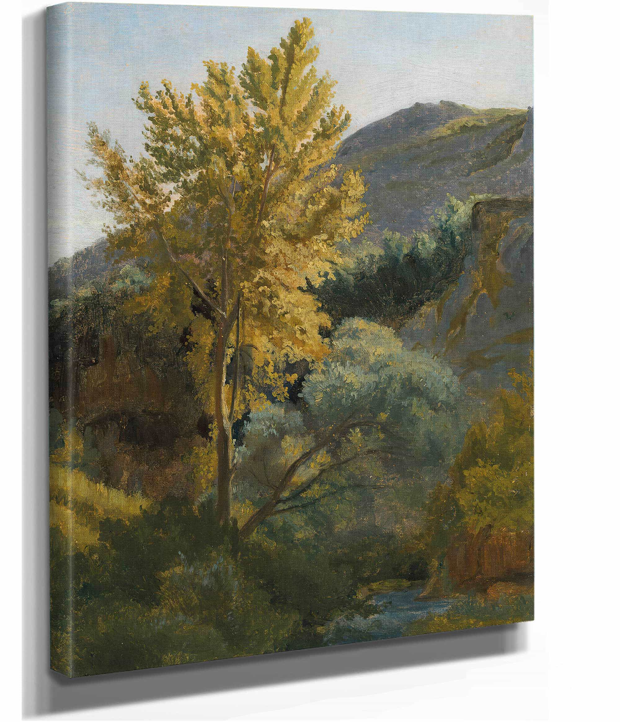 Etude Darbre Pres Dun Torrent En Italie by Jean Baptiste Camille Corot - Image 2