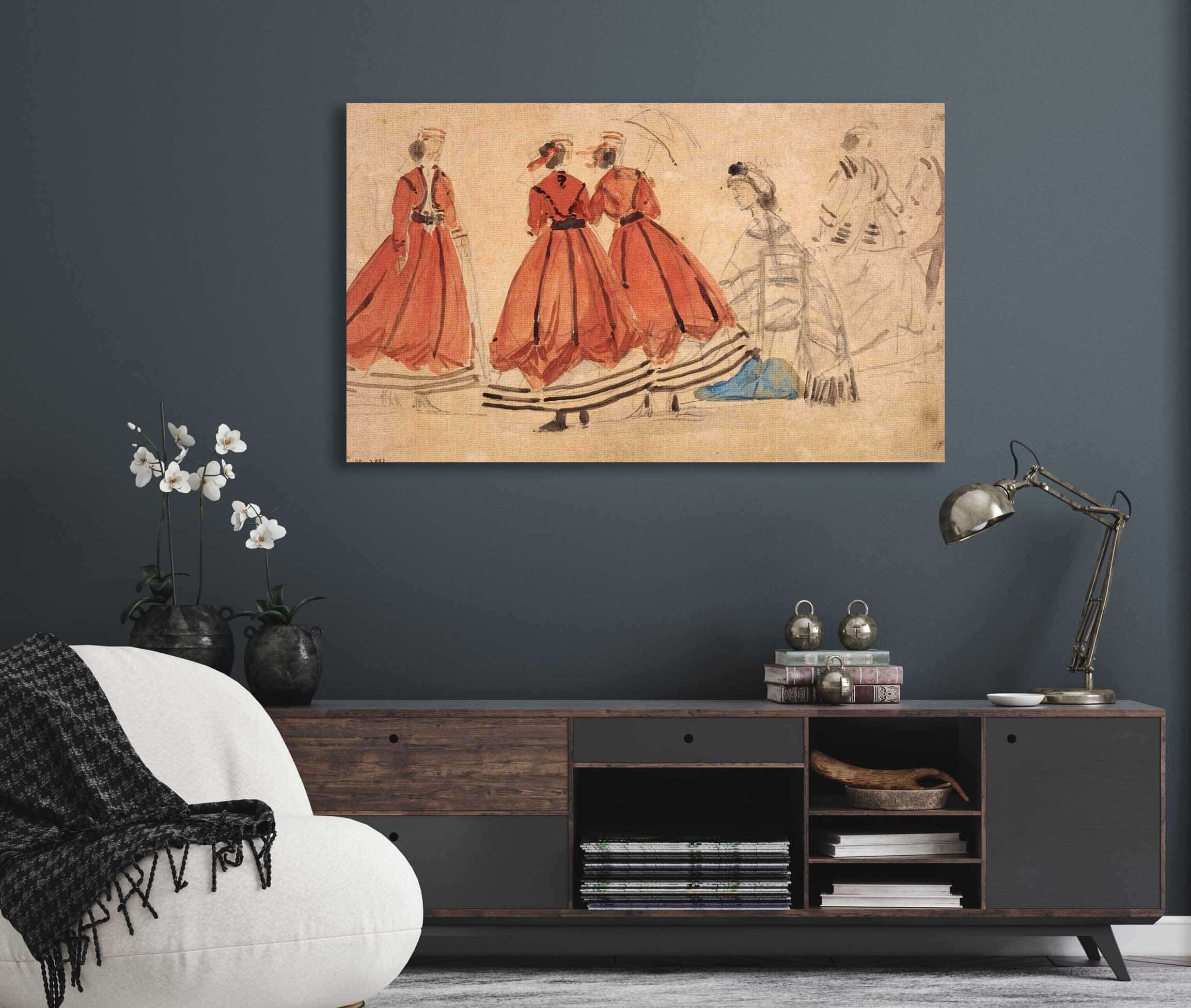 Etude De Costumes by Eugene Boudin - Image 5