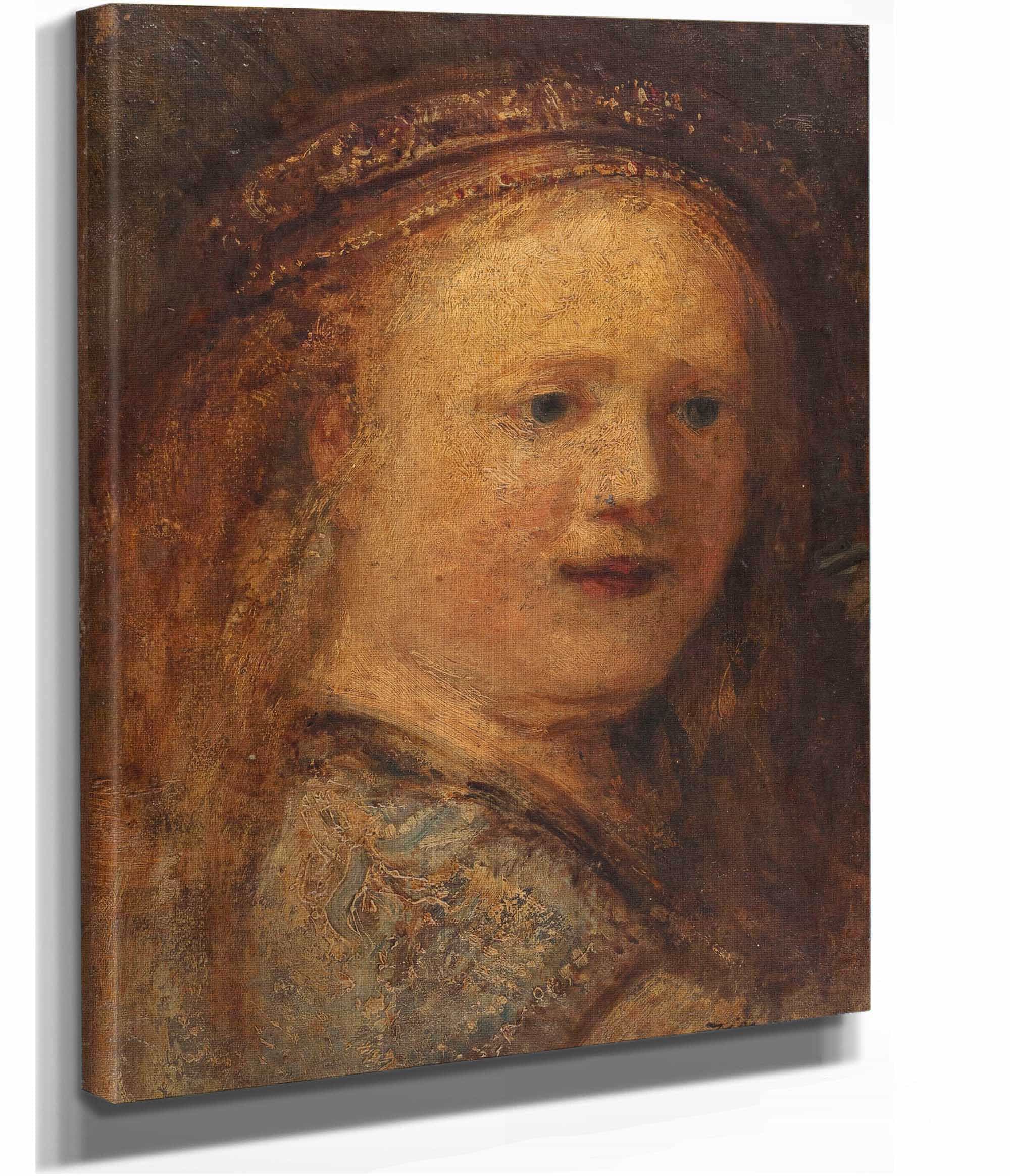 Etude De Femme Copie Dapres Rembrandt by Felix Ziem - Image 2