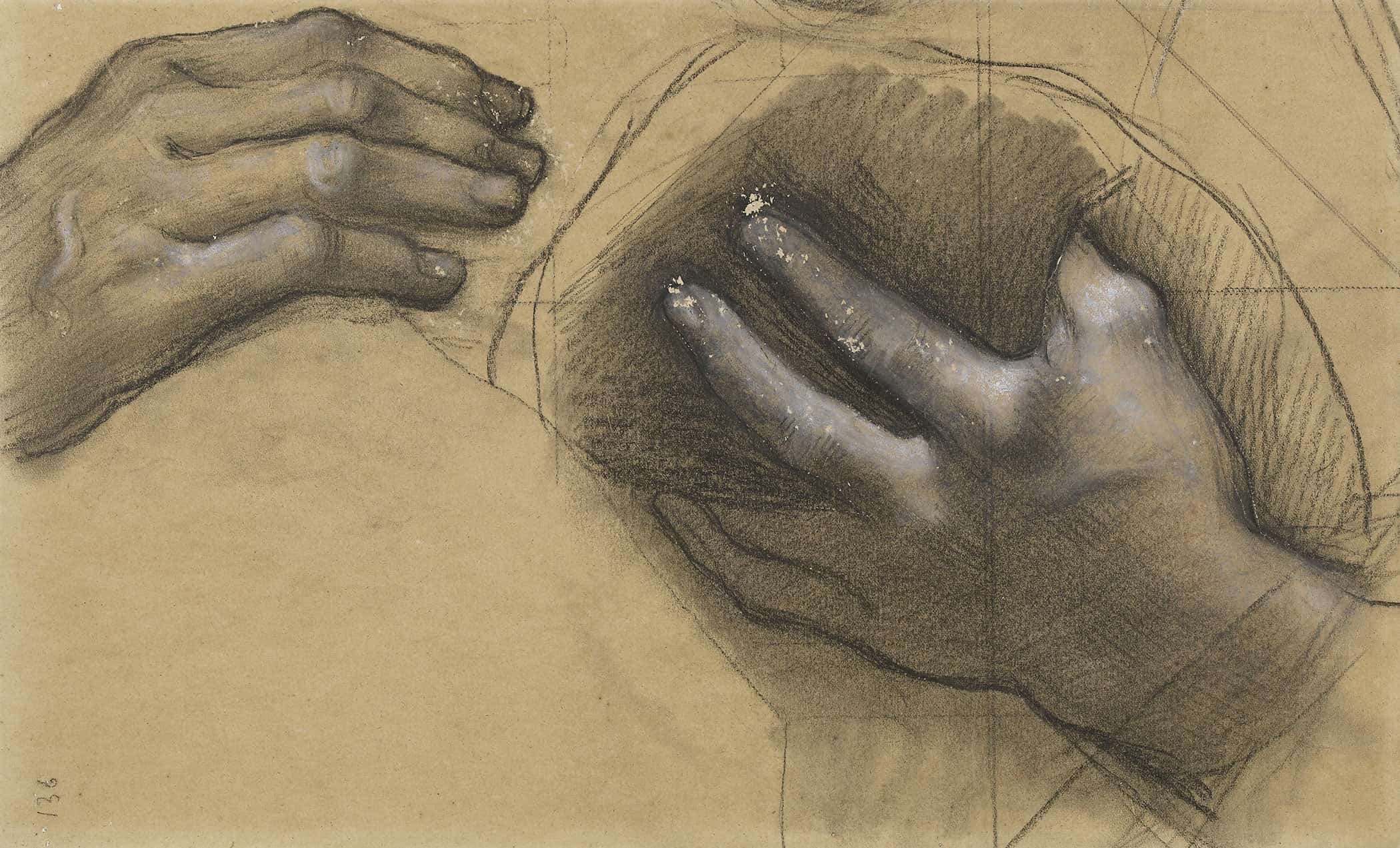 Etude De Mains by Pierre Puvis De Chavannes - Image 2