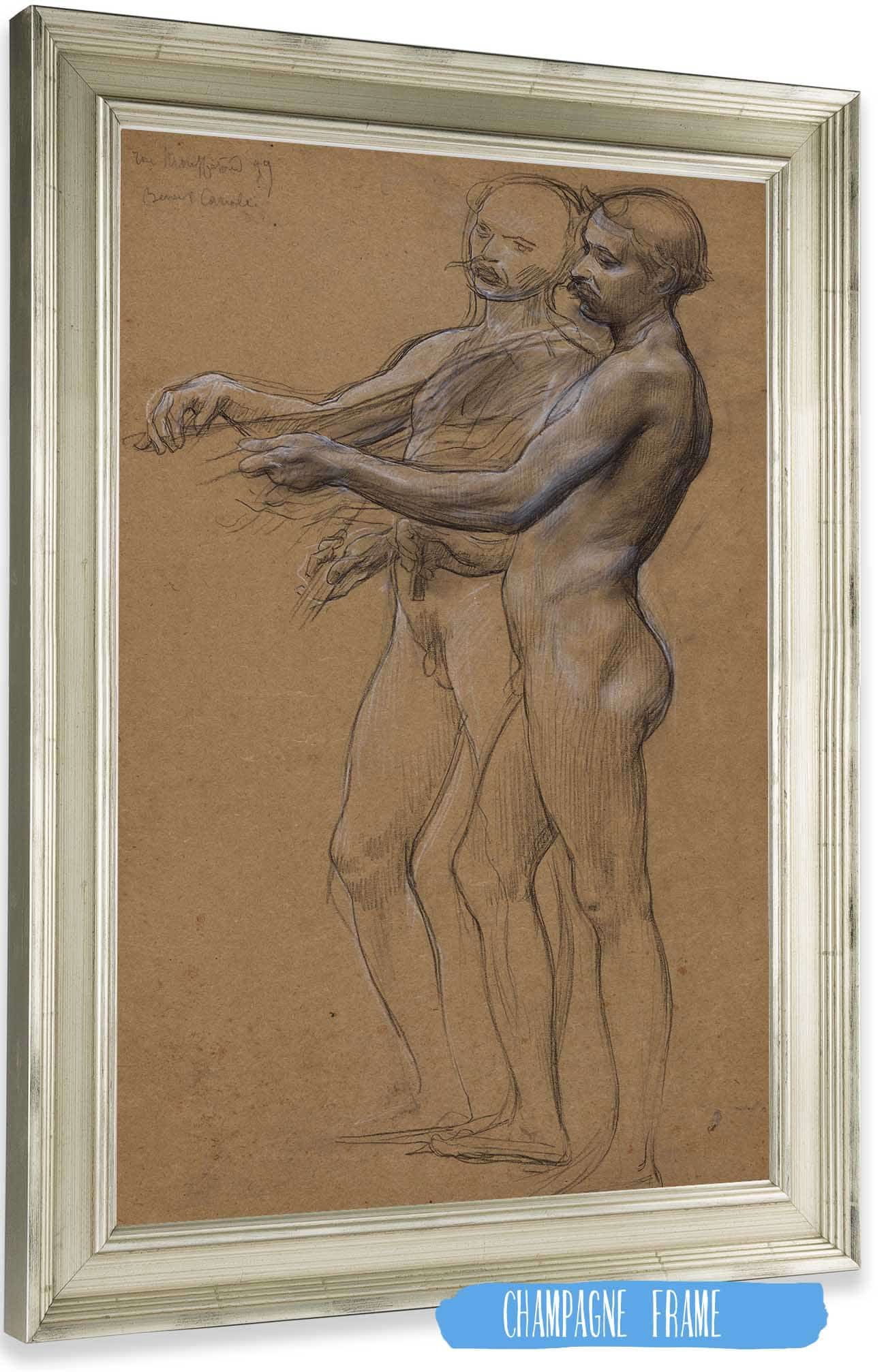 Etude De Nu Hommes Jouant Du Violon by Luc Olivier Merson