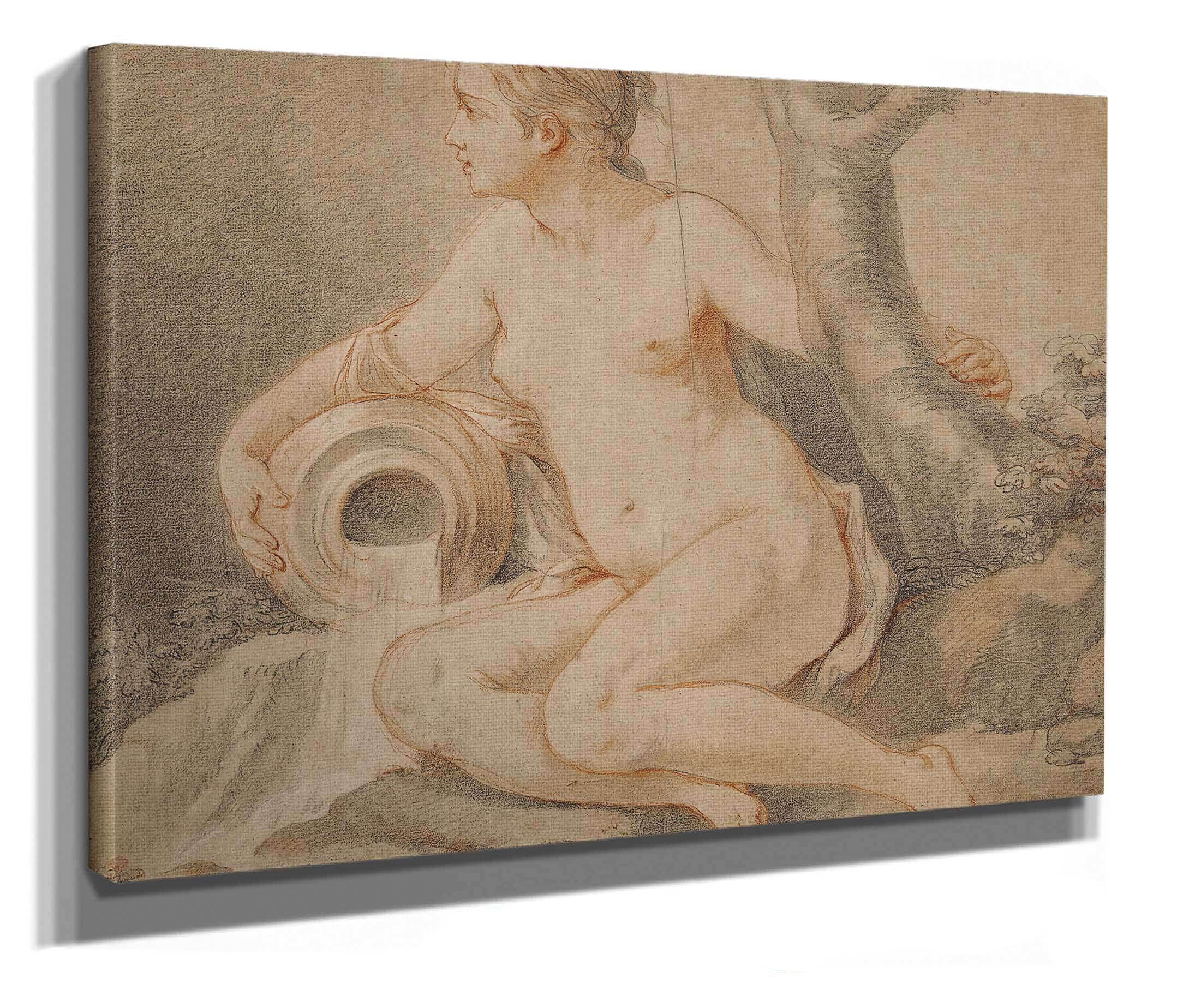 Etude De Nymphe by Charles Joseph Natoire - Image 2