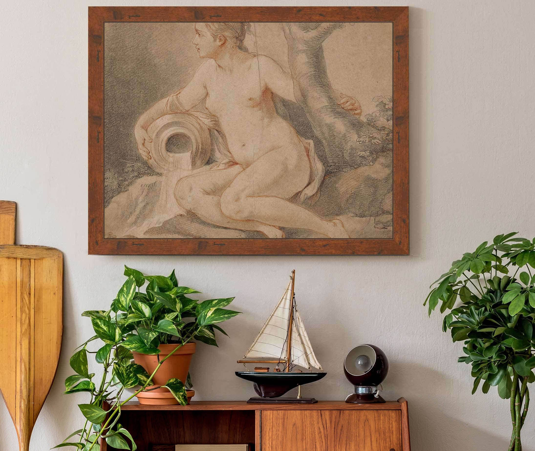 Etude De Nymphe by Charles Joseph Natoire - Image 3