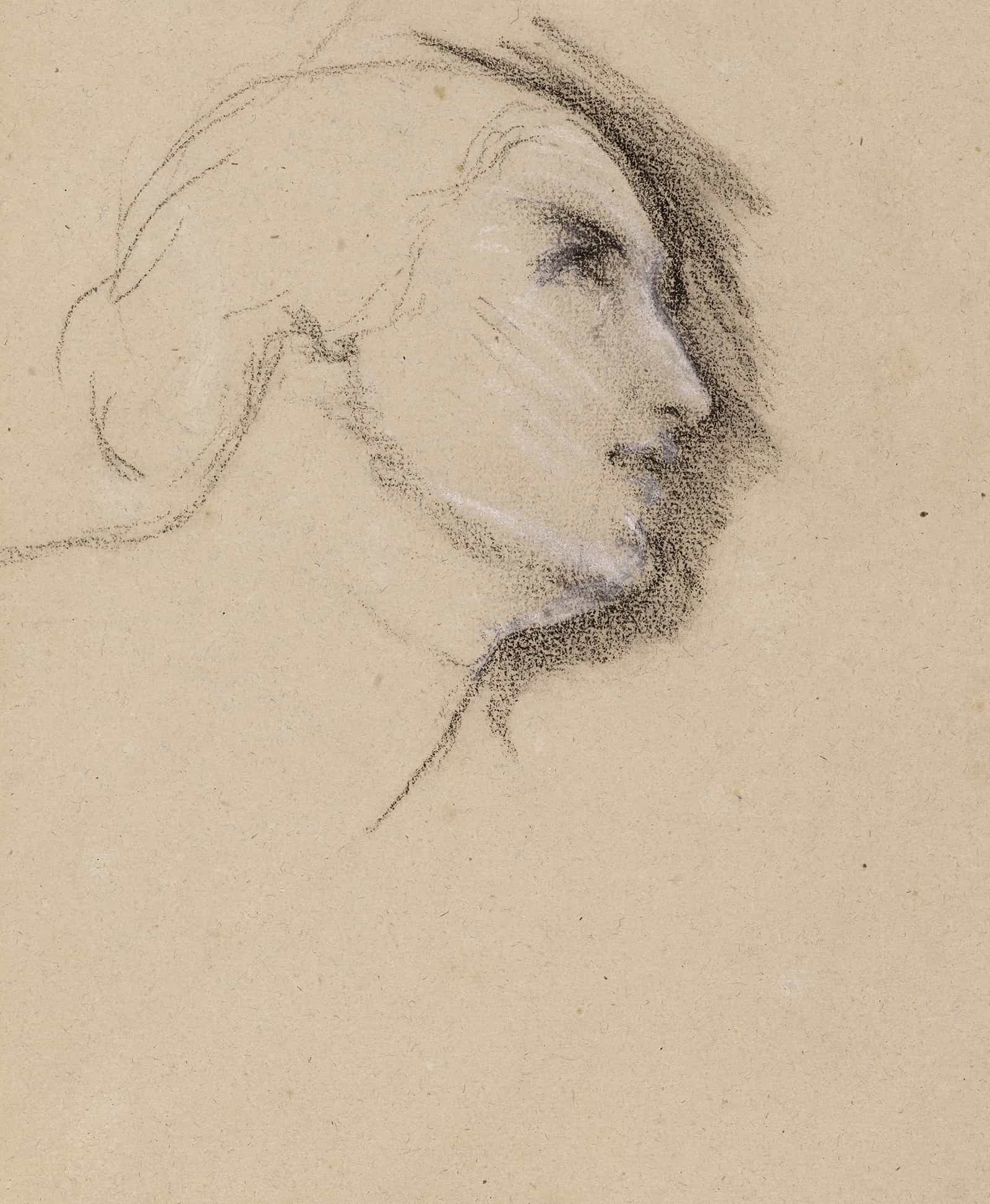 Etude De Tete De Femme by Narcisse Virgile Diaz De La Pena