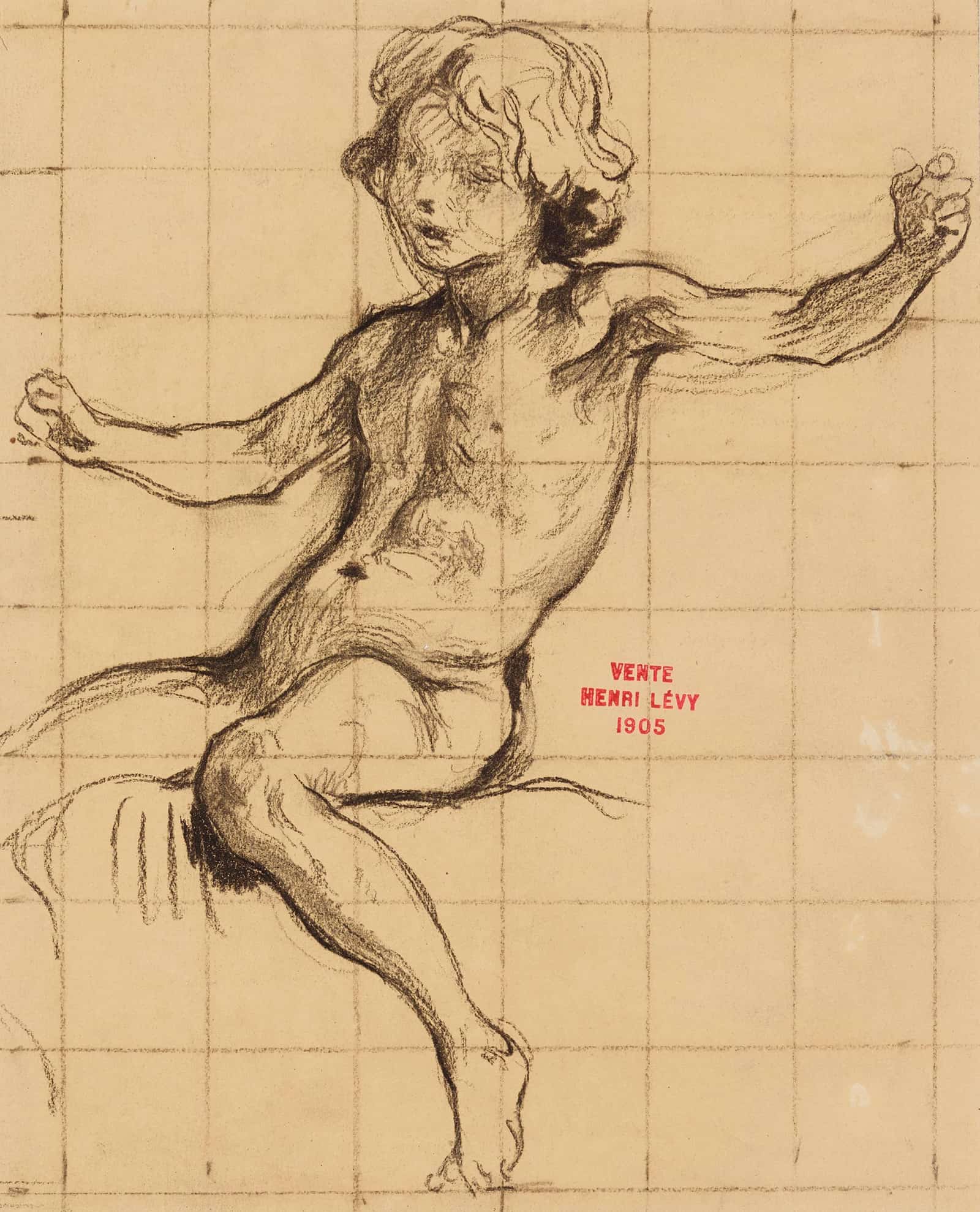 Etude Denfant Assis by Henri Leopold Levy