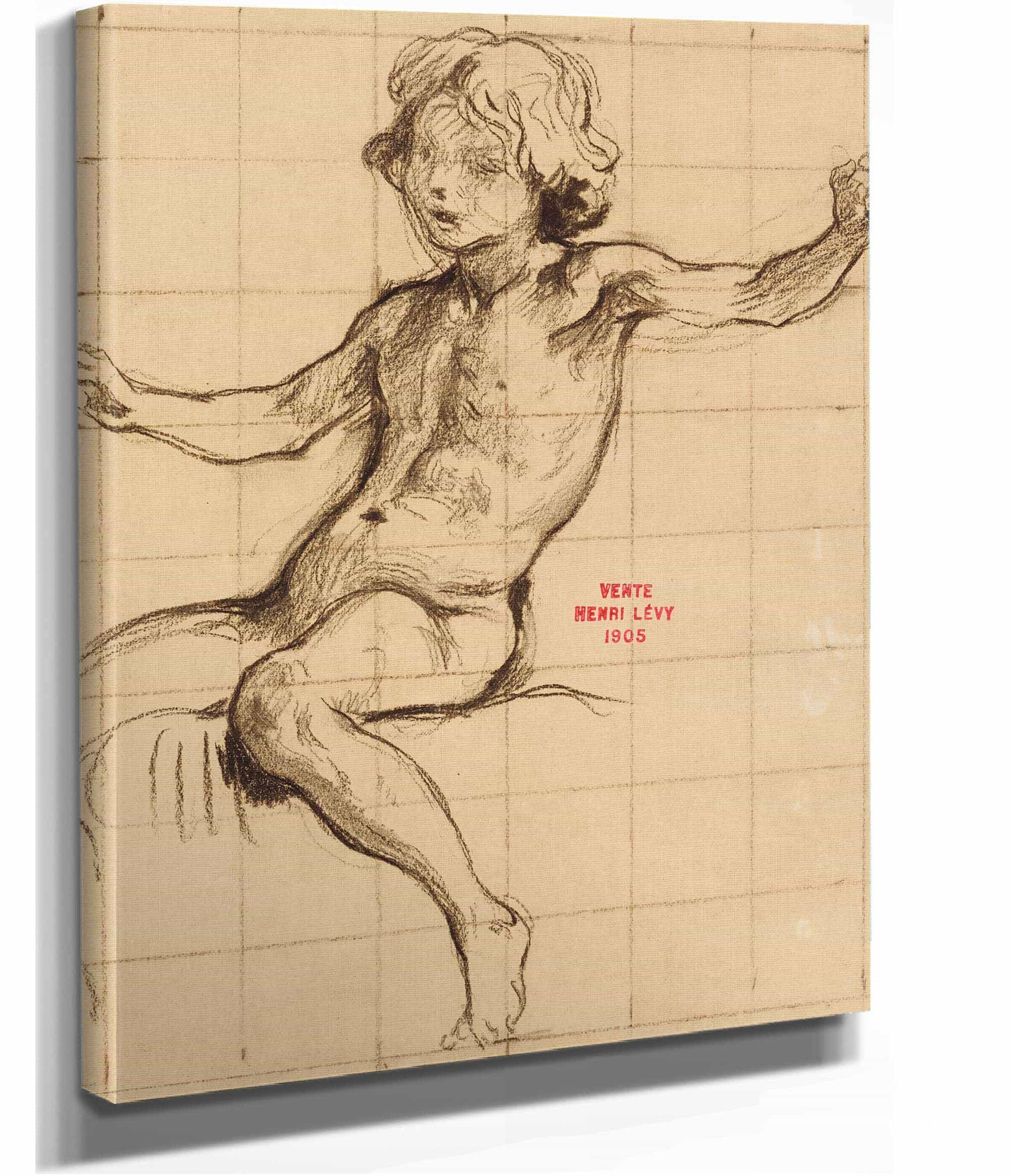 Etude Denfant Assis by Henri Leopold Levy - Image 2