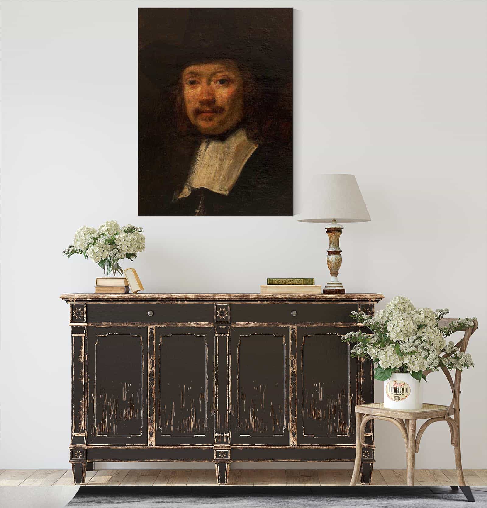 Etude Dhomme Les Syndics Copie Dapres Rembrandt by Felix Ziem - Image 4
