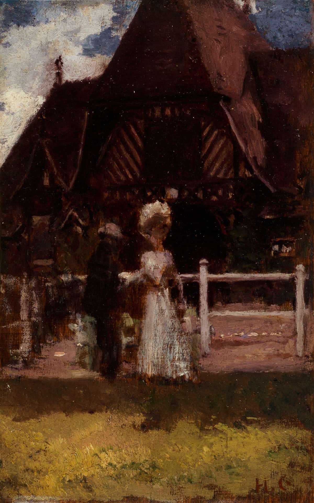 Etude Pour Un Tableau Non Identifie Montrant Lhippodrome De Deauville by Henri Gervex - Image 3