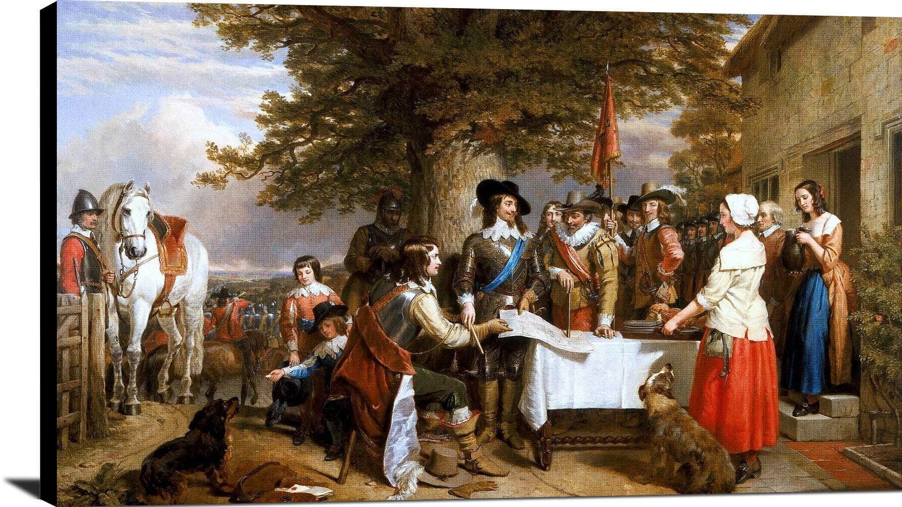 Eve Of The Battle Of Edge Hill, 1642 Painting Charles Landseer Canvas Art - Image 2