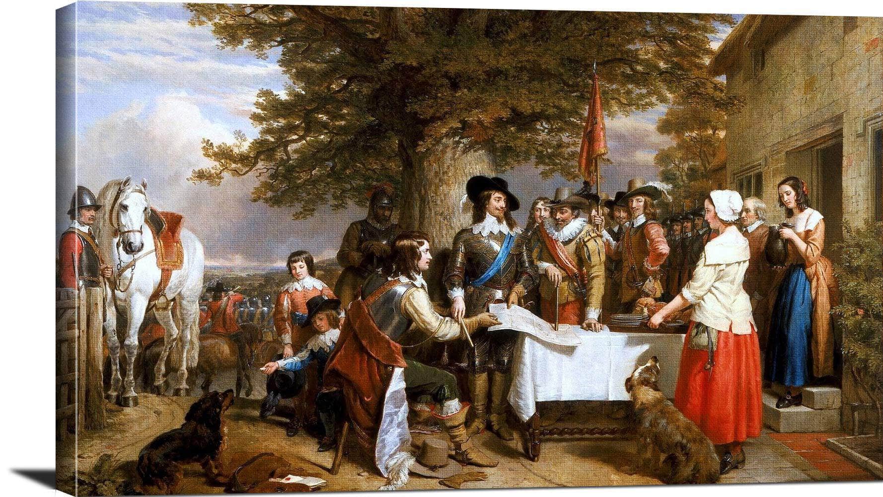 Eve Of The Battle Of Edge Hill, 1642 Painting Charles Landseer Canvas Art - Image 3