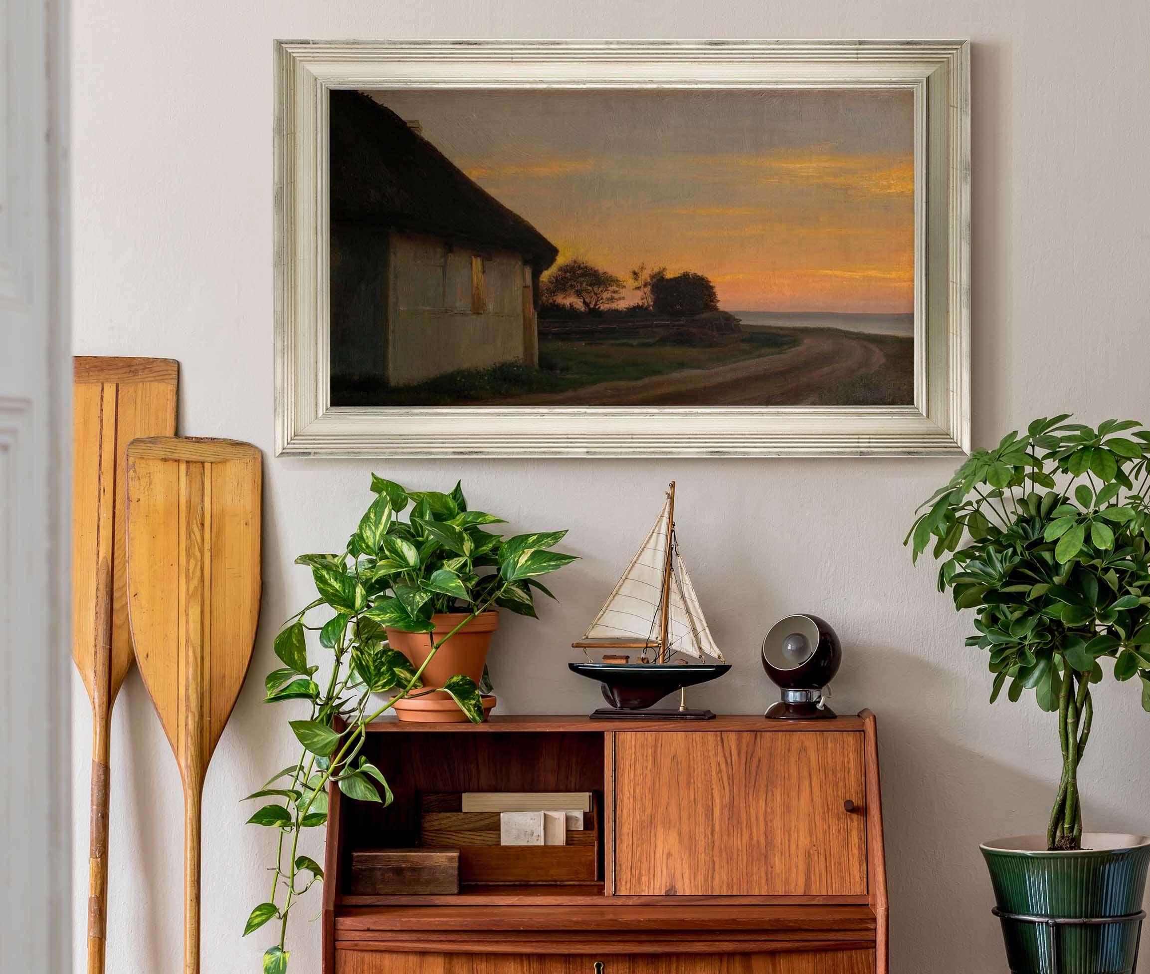 Evening Lanscape With A House And Garden By The Sea Ellekilde by Carl Bloch - Image 6
