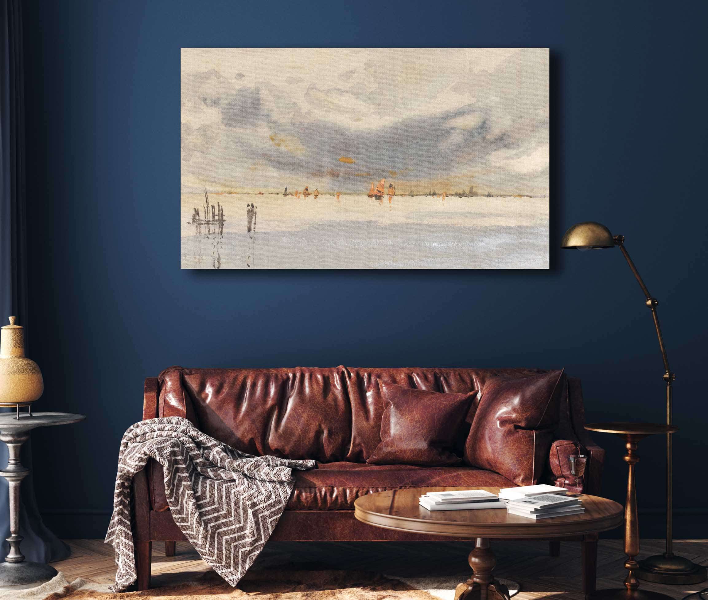 Evening On The Lagoon Venice by Hercules Brabazon Brabazon - Image 4