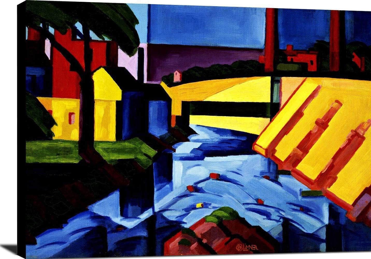 Evening Tones Painting Oscar Bluemner Canvas Art - Image 2