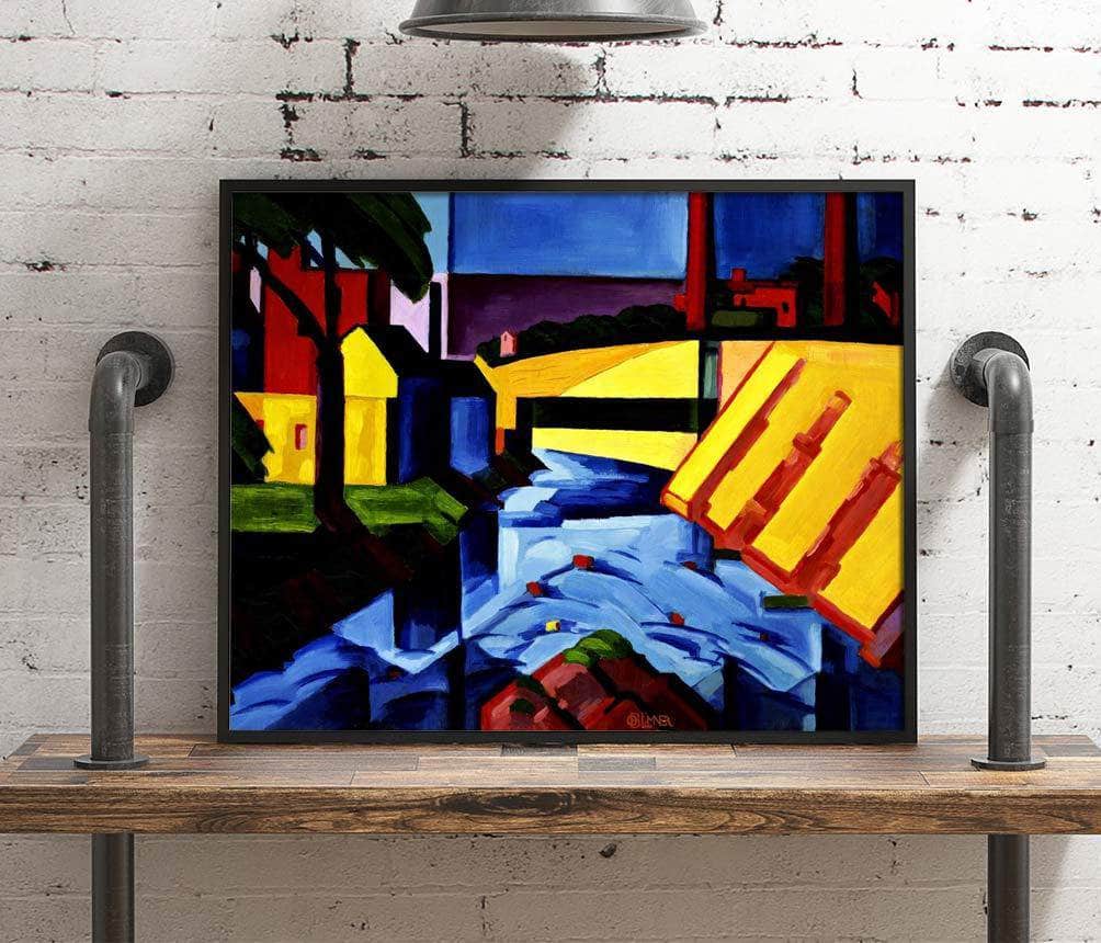 Evening Tones Painting Oscar Bluemner Canvas Art - Image 4