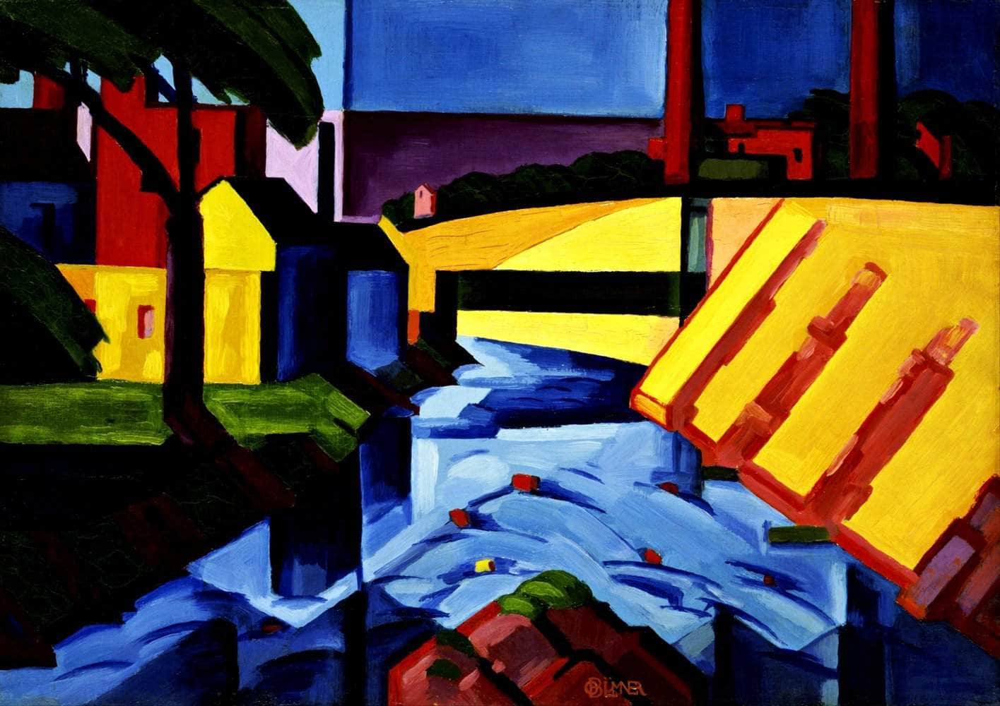 Evening Tones Painting Oscar Bluemner Canvas Art - Image 5