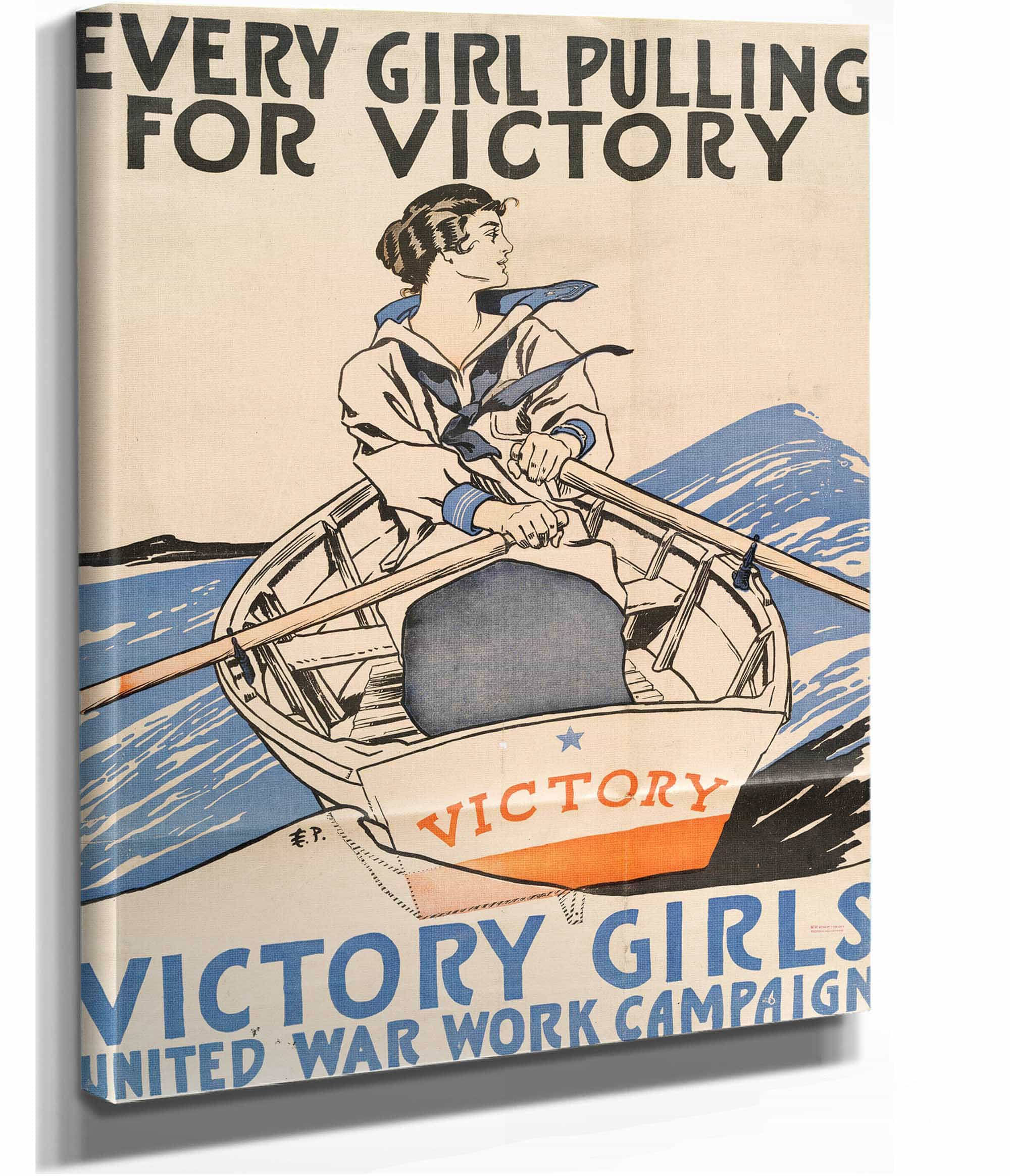 Every Girl Pulling For Victory Victory Girls United War Work Campaign by Edward Penfield - Image 2