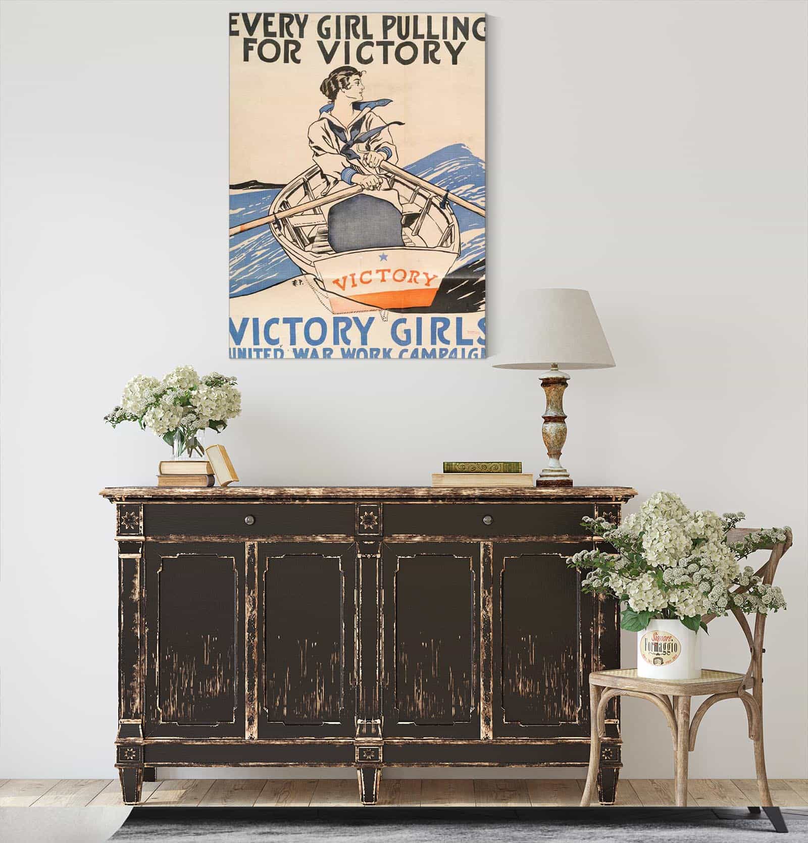 Every Girl Pulling For Victory Victory Girls United War Work Campaign by Edward Penfield - Image 4