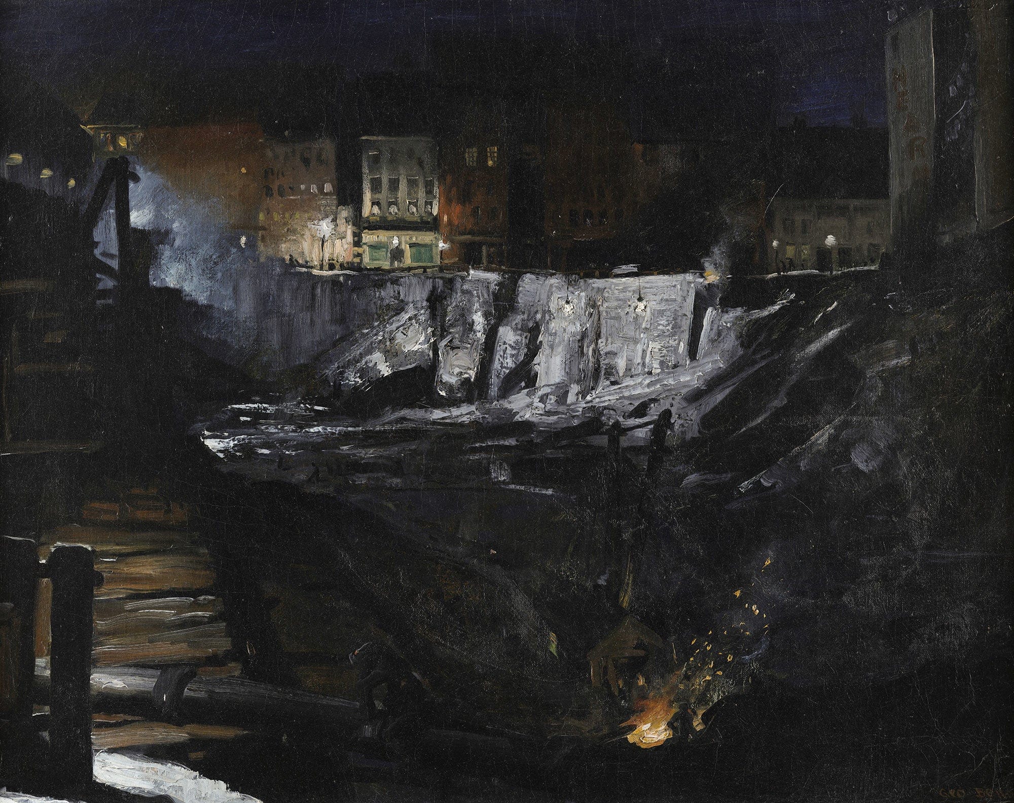 Excavation At Night by George Wesley Bellows - Image 2