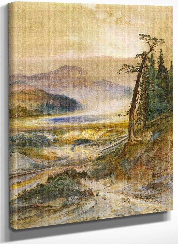 Excelsior Geyser, Yellowstone Park By Thomas Moran