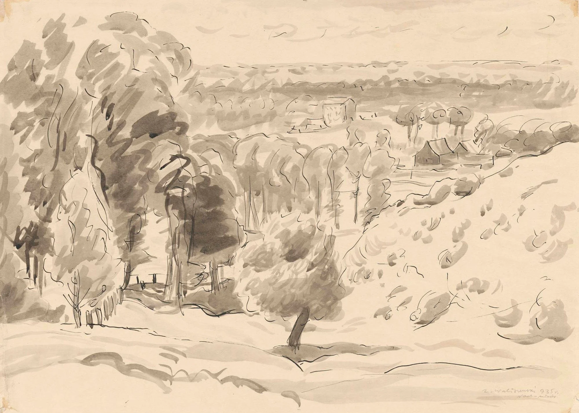 Extensive Landscape Nowe Miasto by Zygmunt Waliszewski