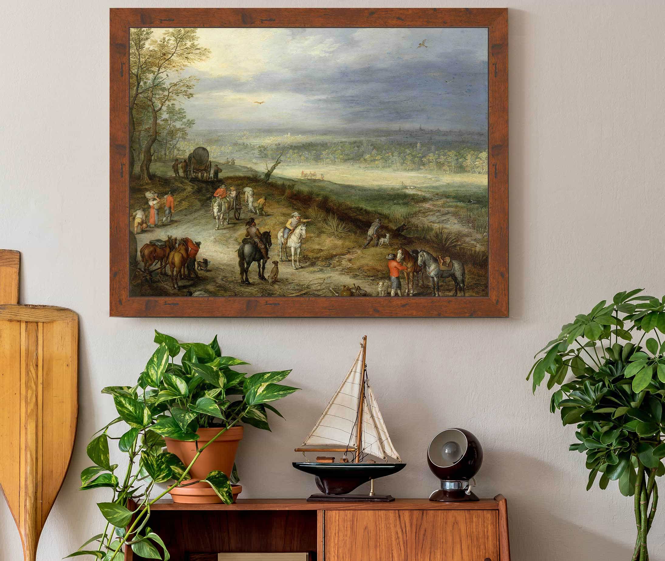 Extensive Landscape With Travellers On A Country Road by Jan Brueghel The Elder - Image 2