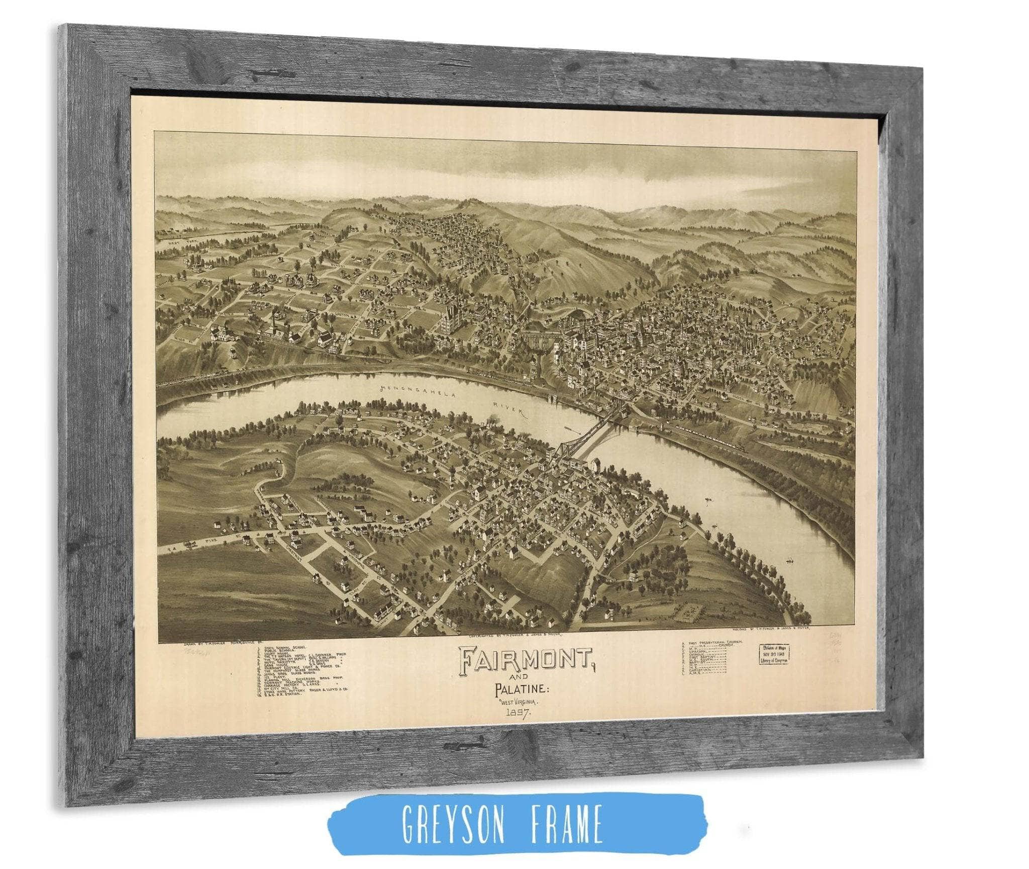 Fairmont And Palatine West Virginia 1897 State of West Virginia - Image 6