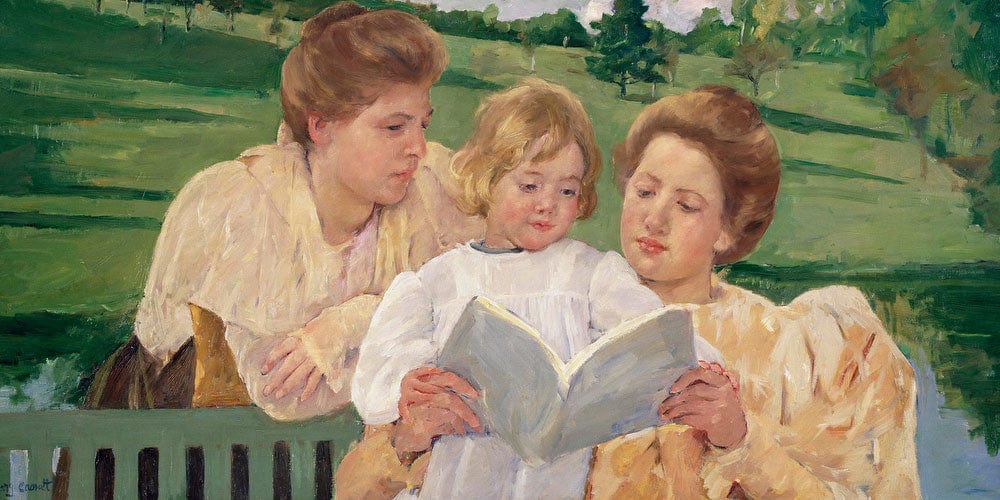 Family Group Reading By Cassatt Mary - Image 2