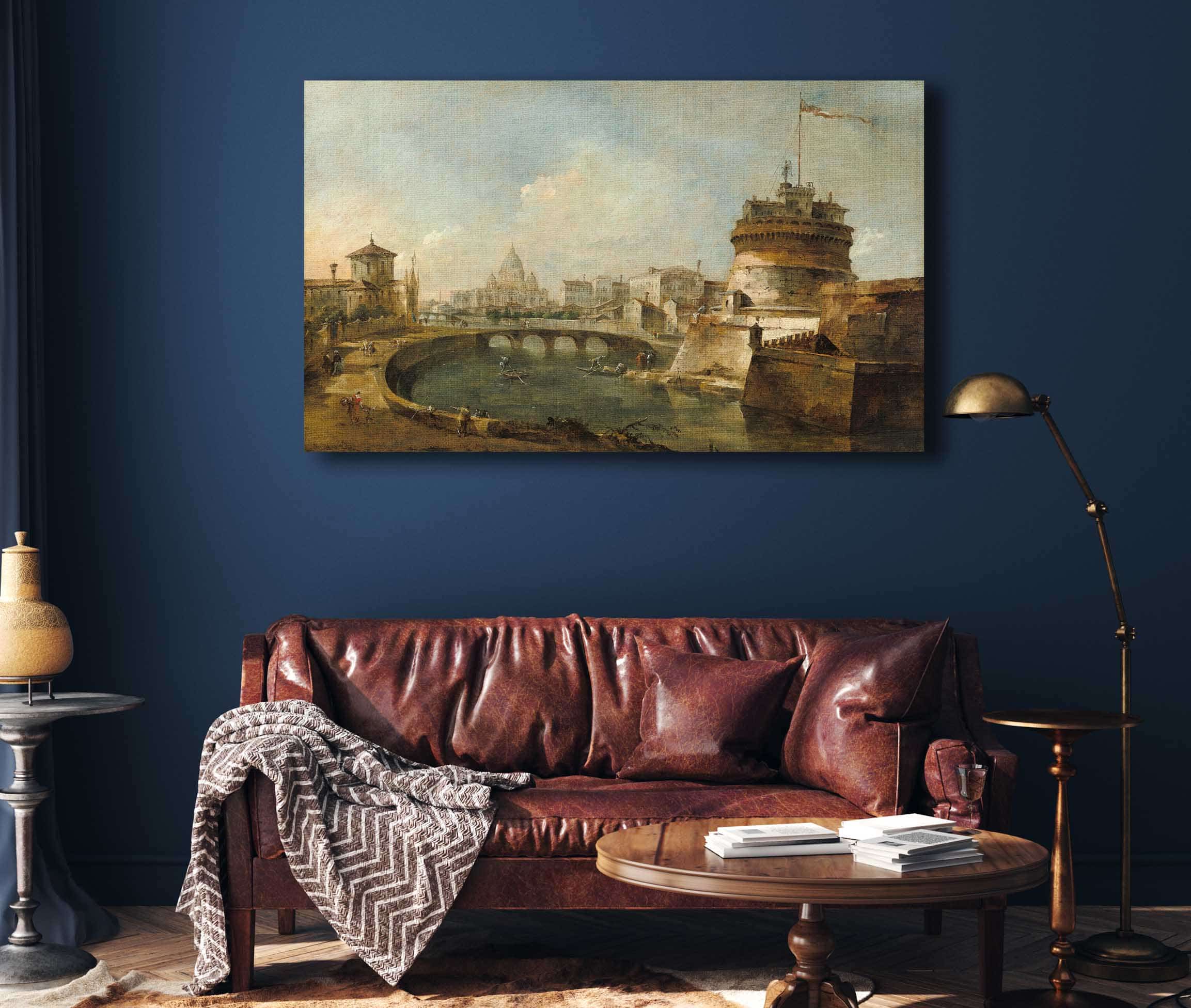 Fanciful View Of The Castel Santangelorome by Francesco Guardi - Image 4
