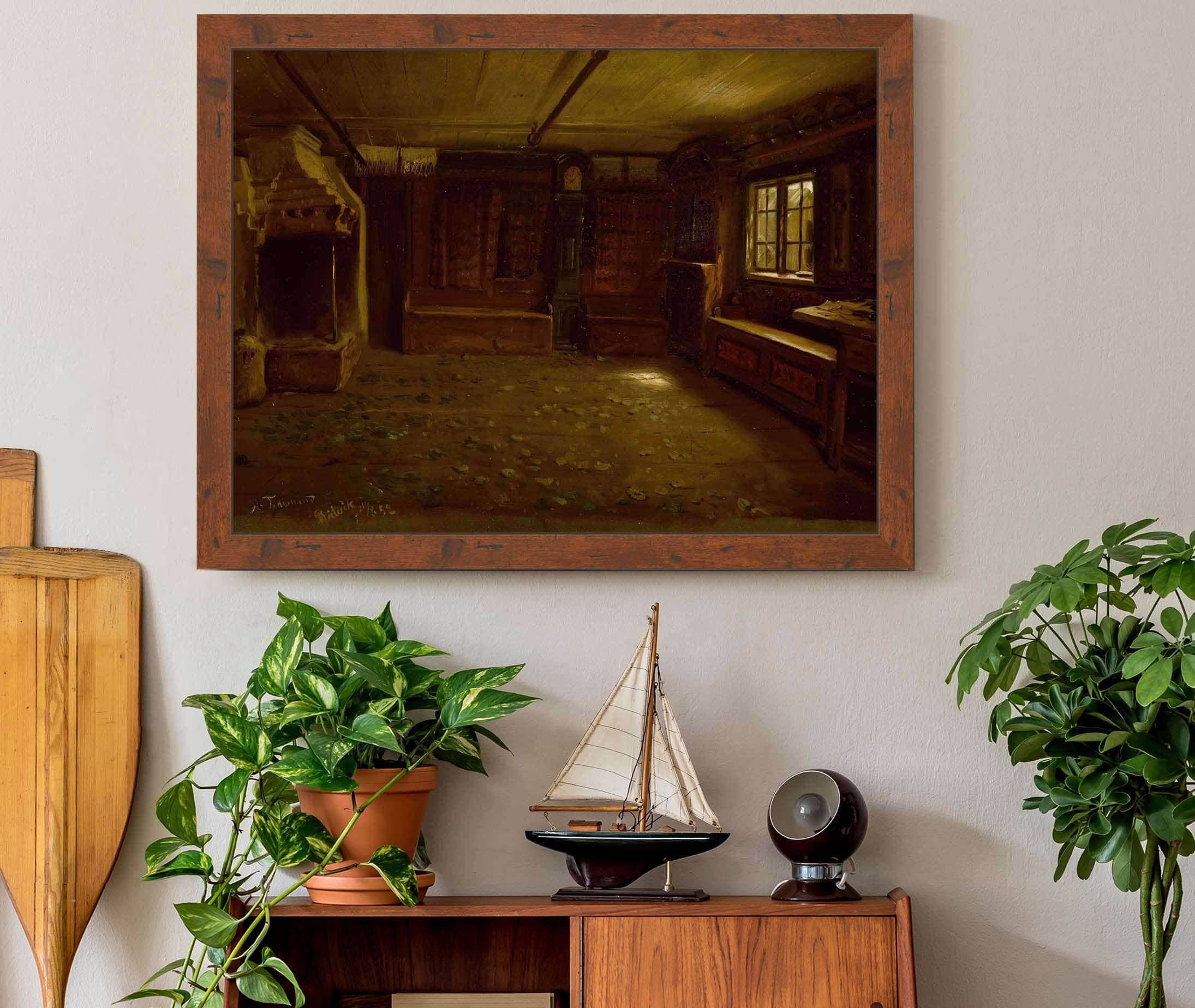 Farm Interior by Adolph Tidemand - Image 3
