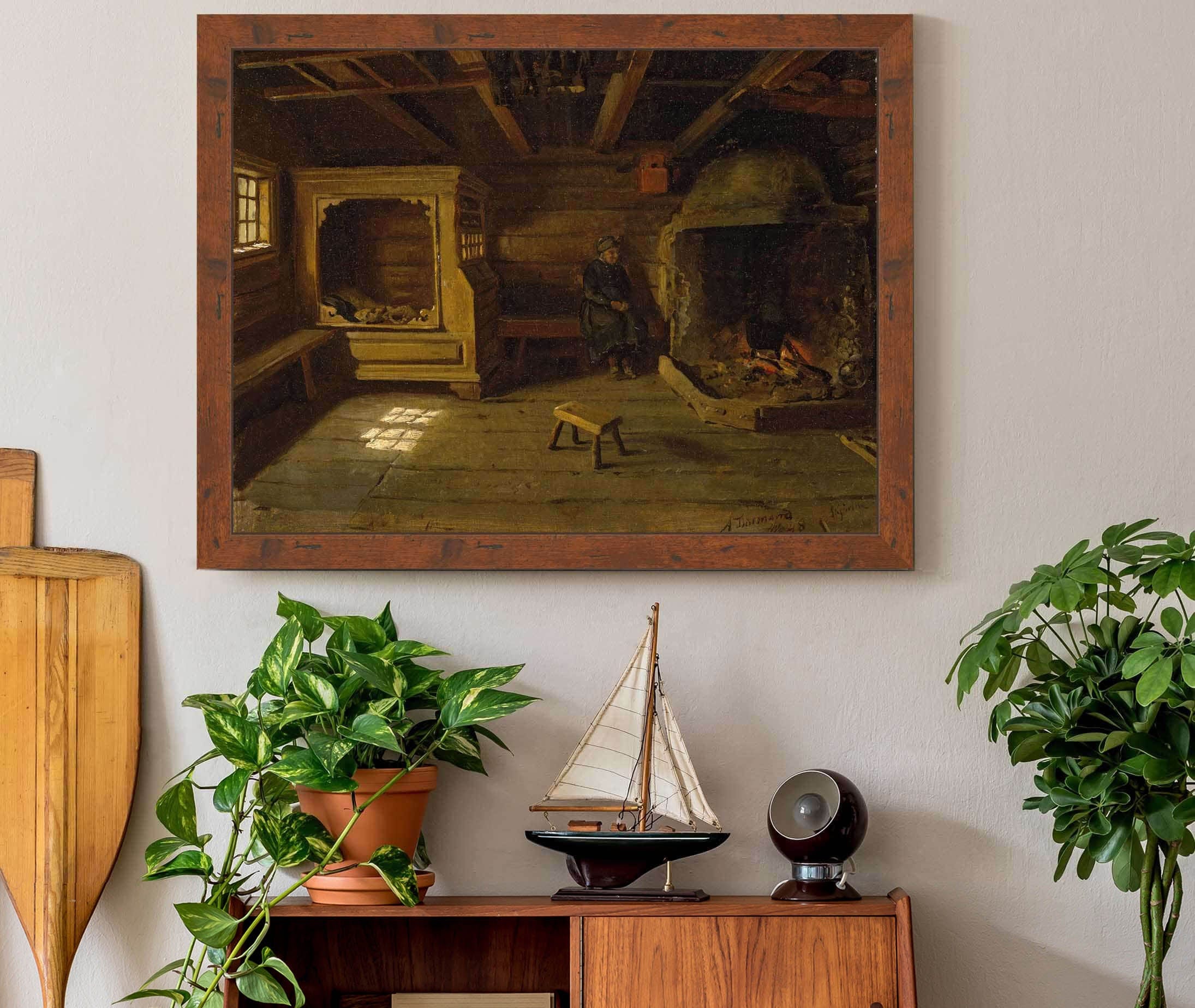 Farm Interior From Skjonne In Numedal by Adolph Tidemand - Image 3