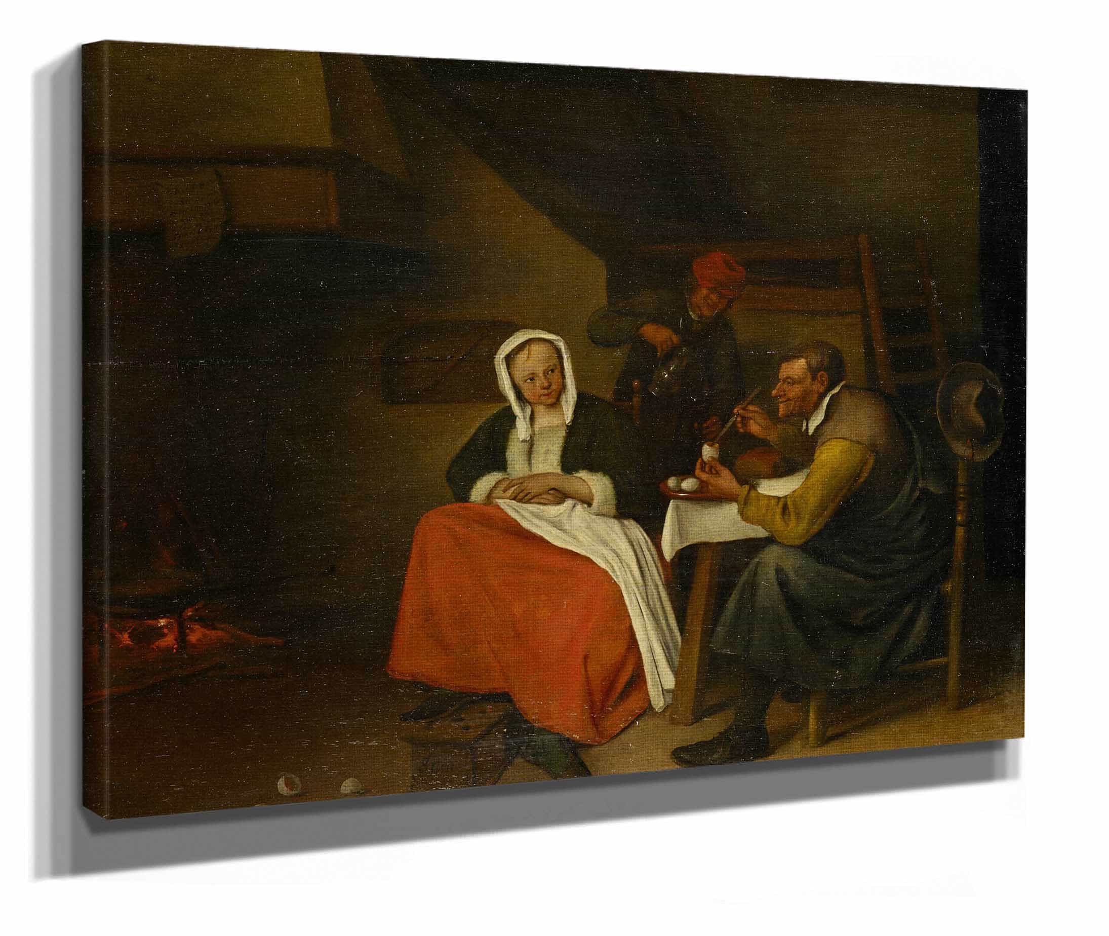 Farmer Eating Eggs by Jan Steen - Image 2