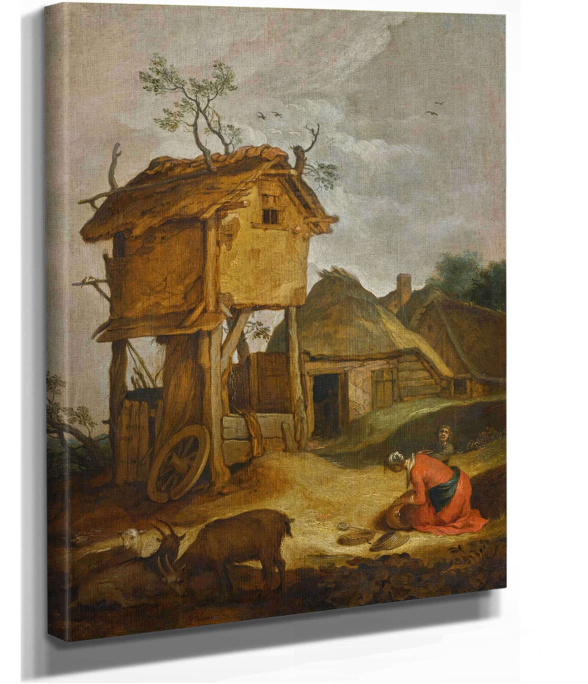 Farmyard With Dovecote by Abraham Bloemaert - Image 2