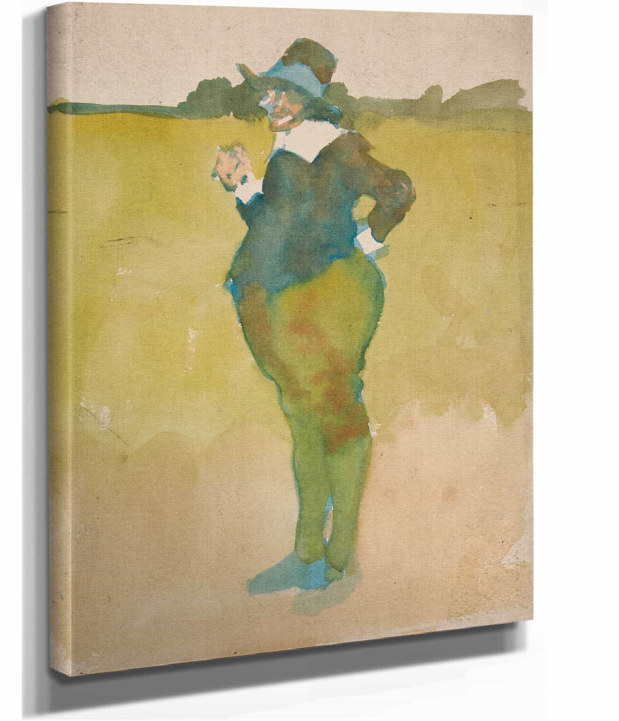 Fat Man In Landscape by Edwin Austin Abbey - Image 2