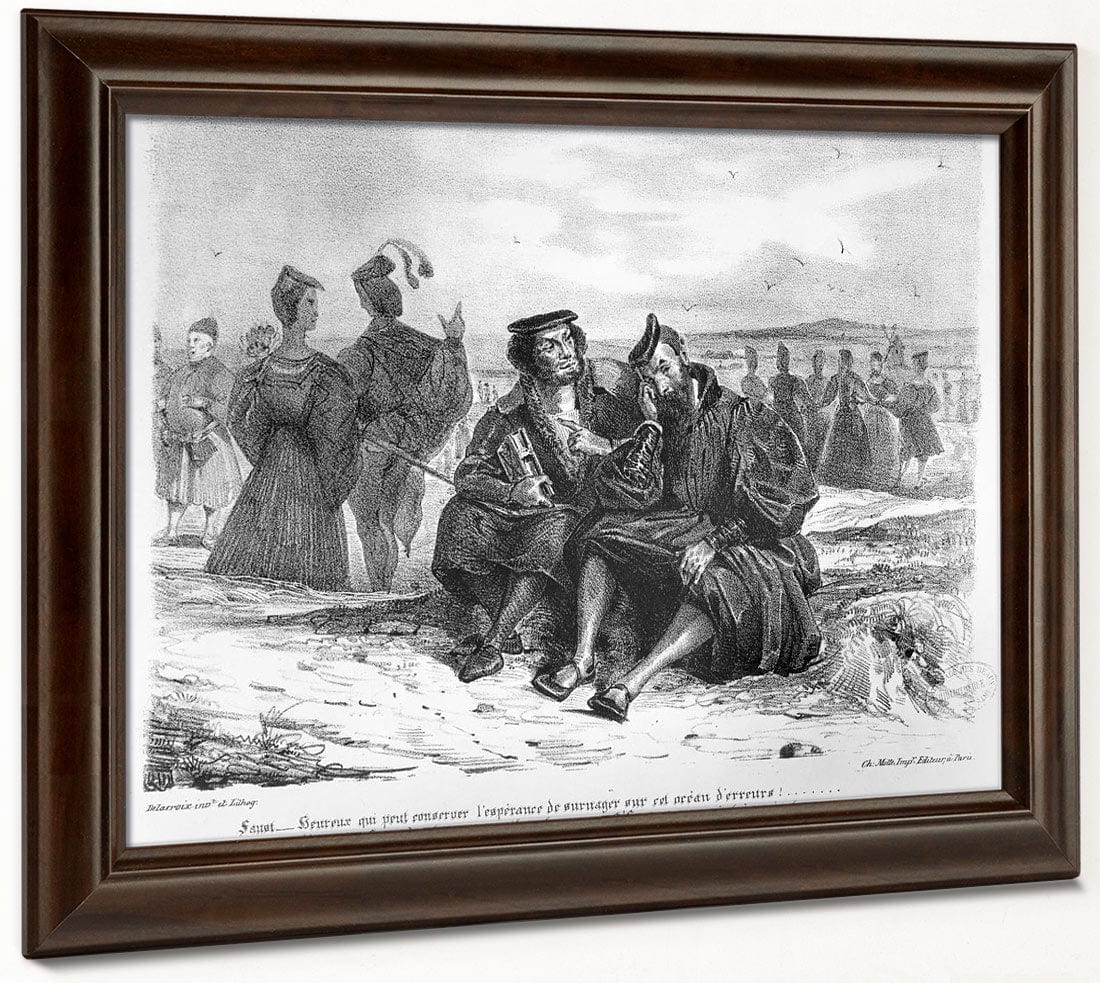 Faust And Wagner In Conversation, Illustration For Faust By Goethe (B W Photo Of Lithograph) By Ferdinand Victor Eugene Delacroix - Image 4