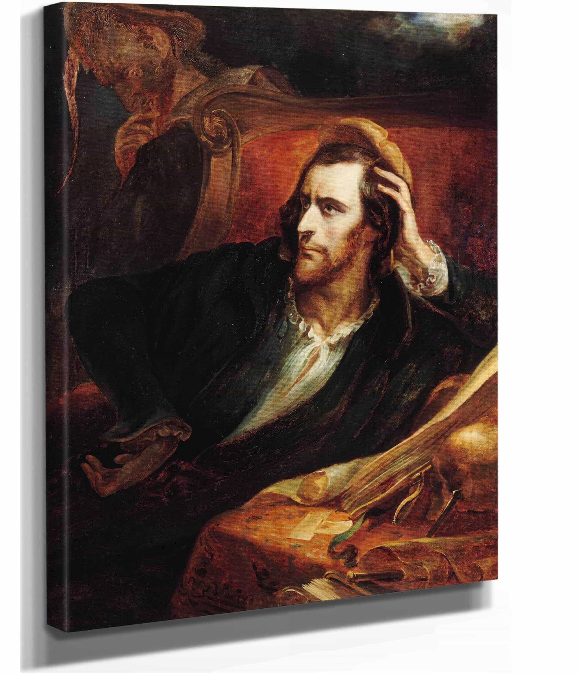 Faust In His Cabinet by Ary Scheffer - Image 2