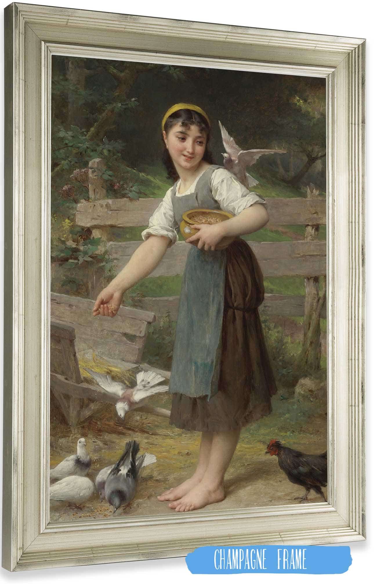 Feeding The Doves by Emile Munier