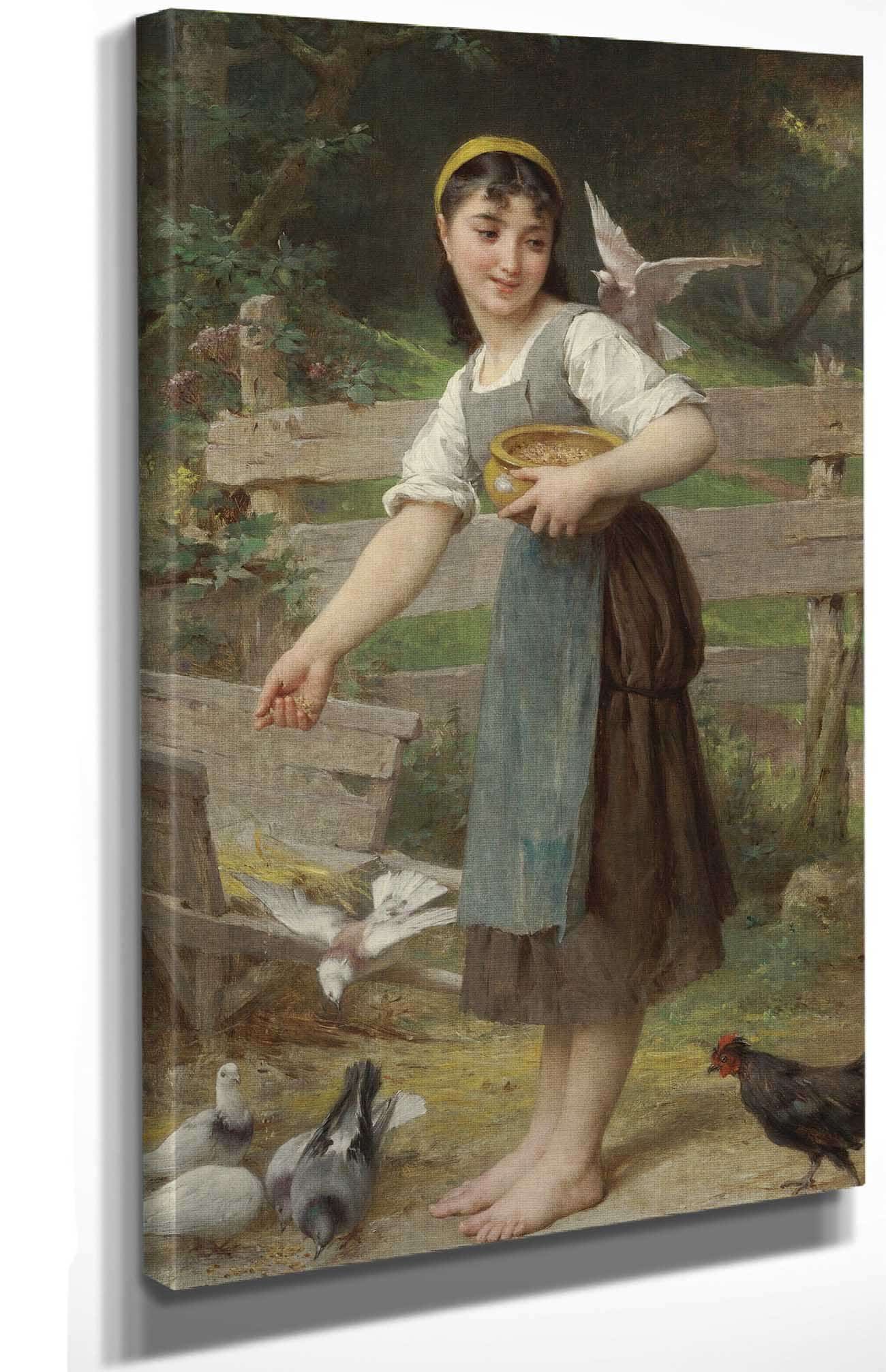 Feeding The Doves by Emile Munier - Image 4