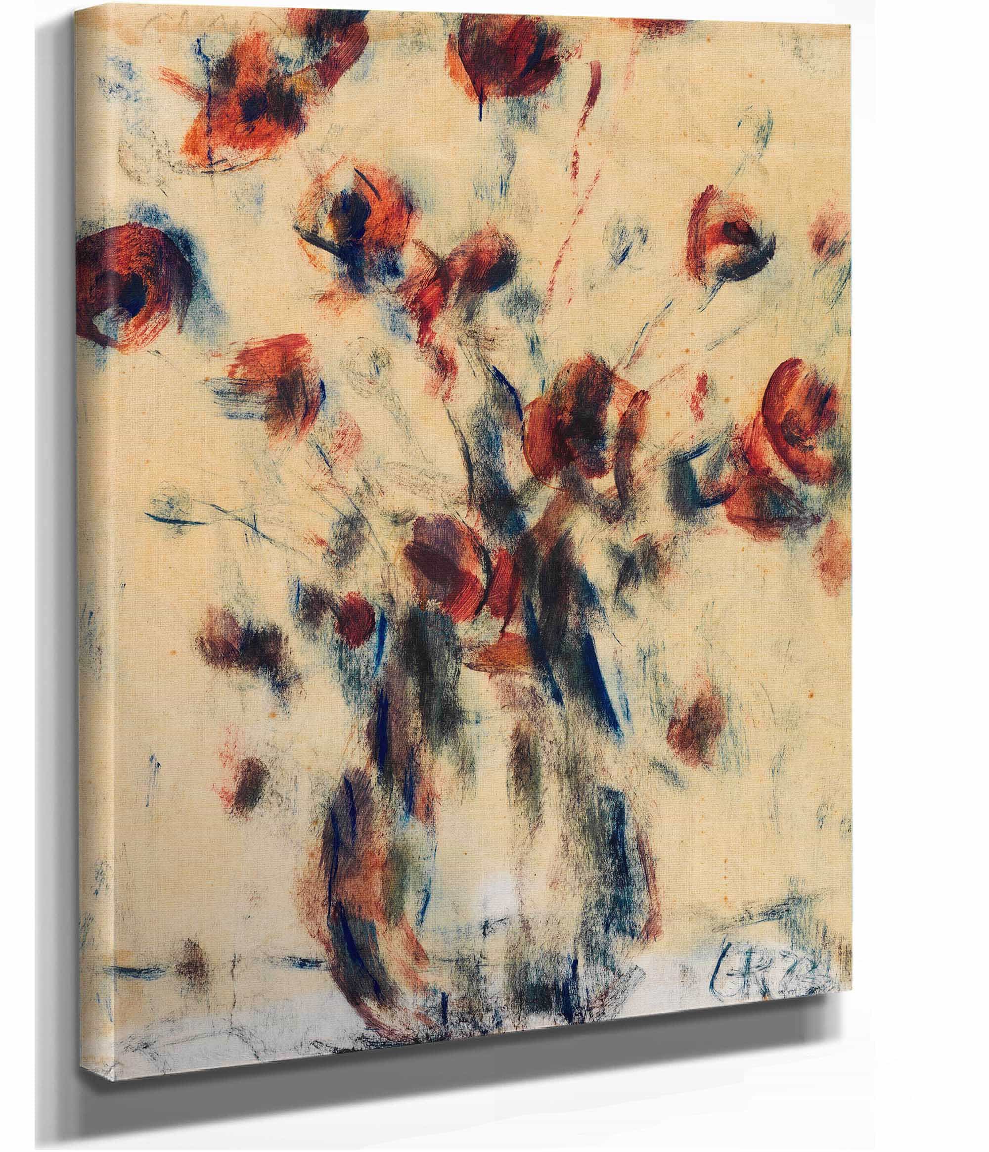 Feldmohn In Blauer Vase by Christian Rohlfs - Image 2