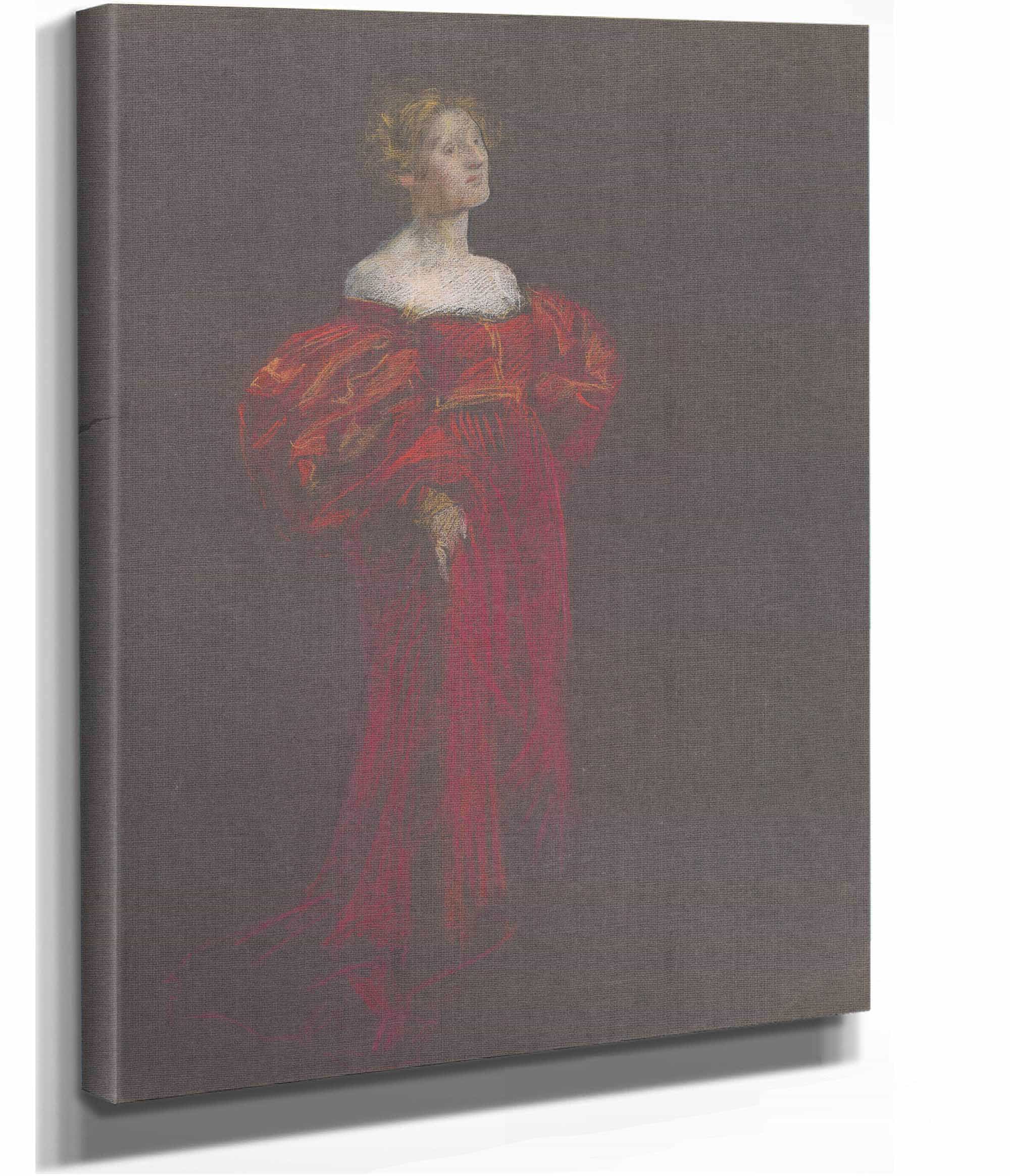 Female Figure In Blue And Pink by Edwin Austin Abbey - Image 2