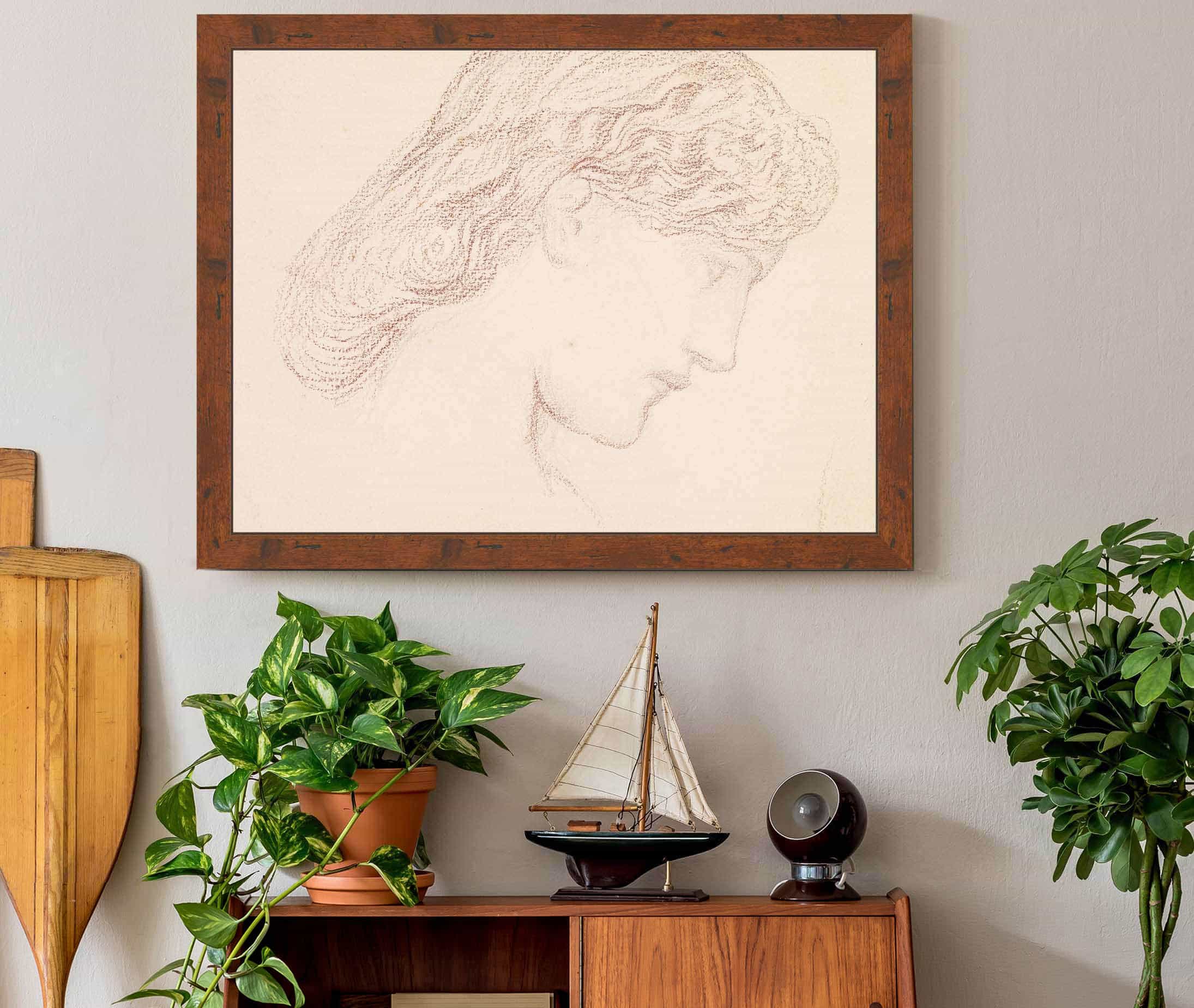 Female Head Study Of Augusta Jones by Sir Edward Coley Burne Jones - Image 3